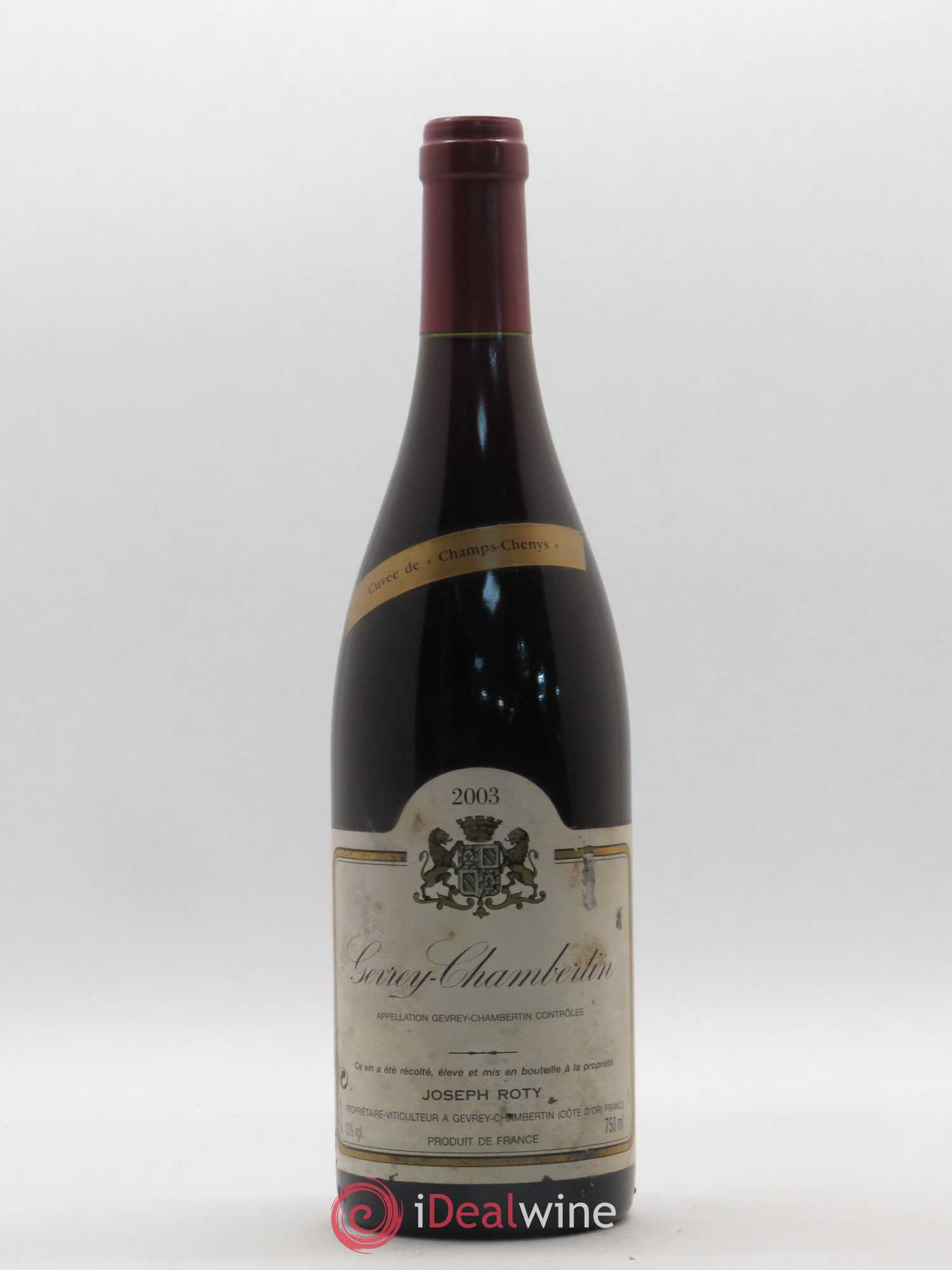 Gevrey-Chambertin Cuvée de Champs-Chenys Joseph Roty (Domaine) 2003 - Lot de 1 bouteille - 0