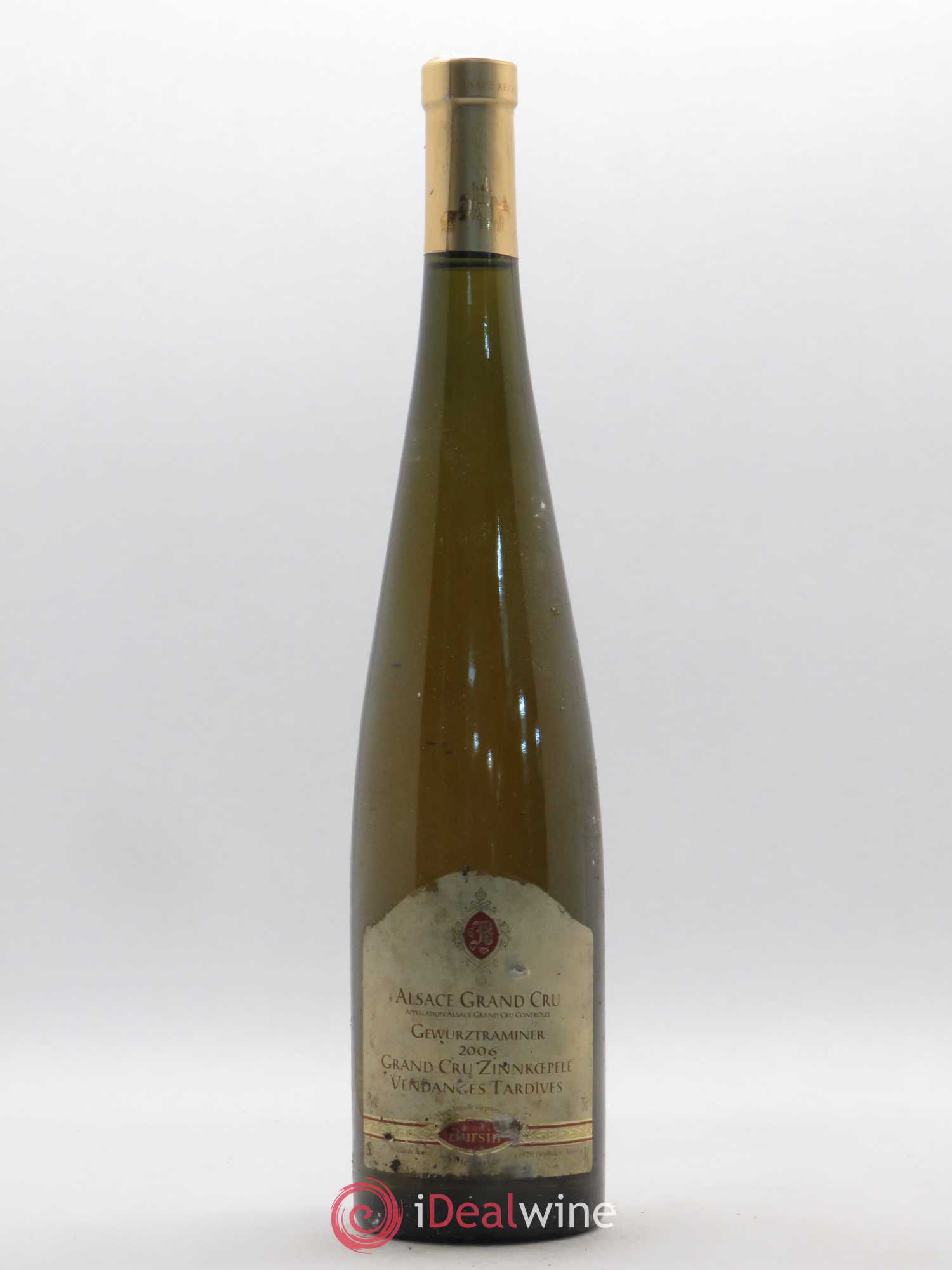 Gewurztraminer Vendanges Tardives Grand Cru Zinnkoepflé Agathe Bursin (sans prix de réserve) 2006 - Lotto di 1 bottiglia - 0