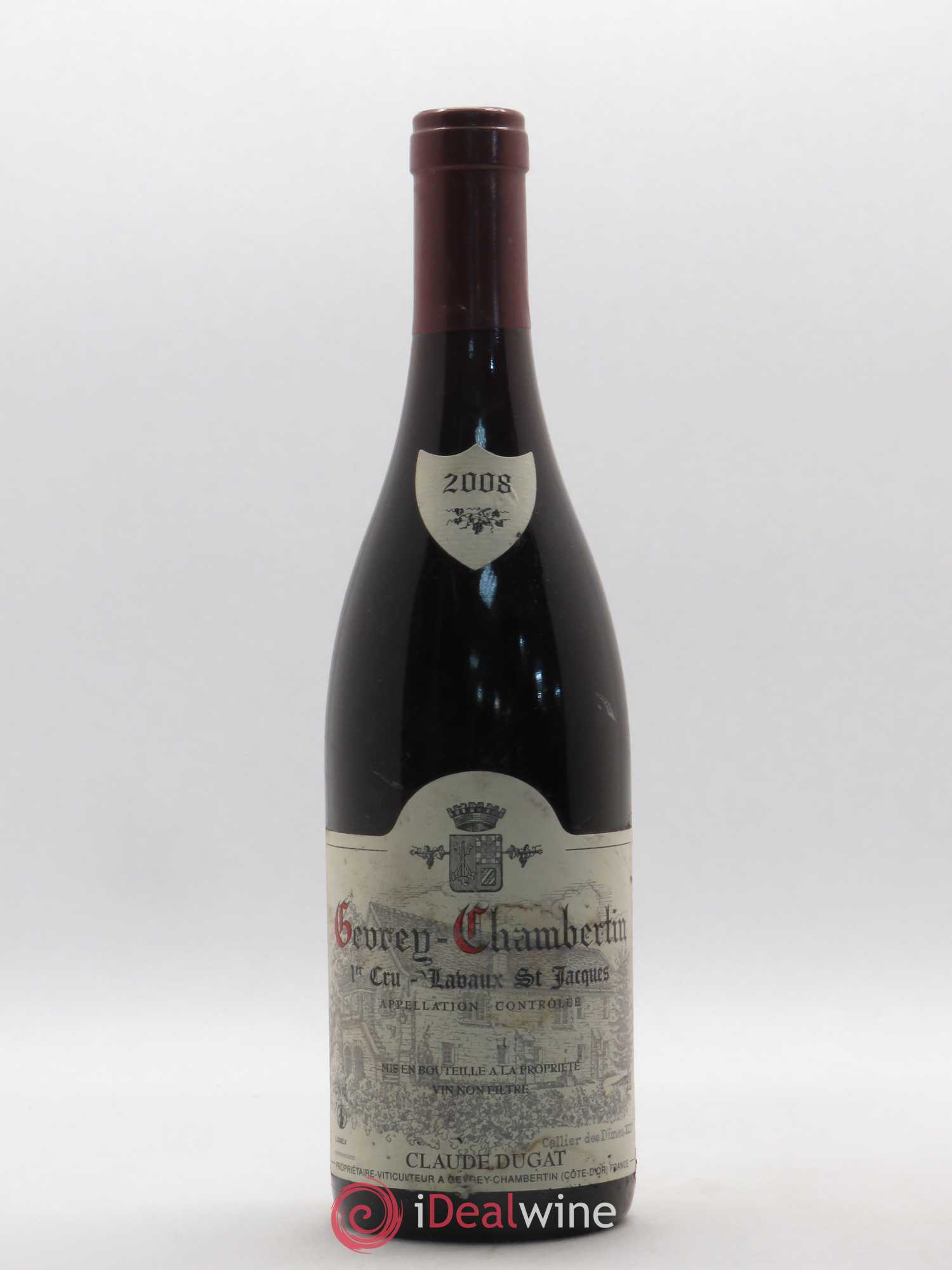 Gevrey-Chambertin 1er Cru Lavaux Saint-Jacques Claude Dugat 2008 - Lot de 1 bouteille - 0