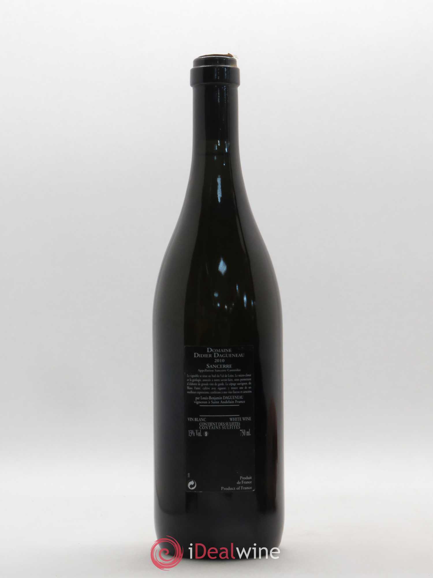 Sancerre Le Mont Damné Chavignol Dagueneau (Domaine Didier - Louis-Benjamin) 2010 - Lot de 1 bouteille - 1