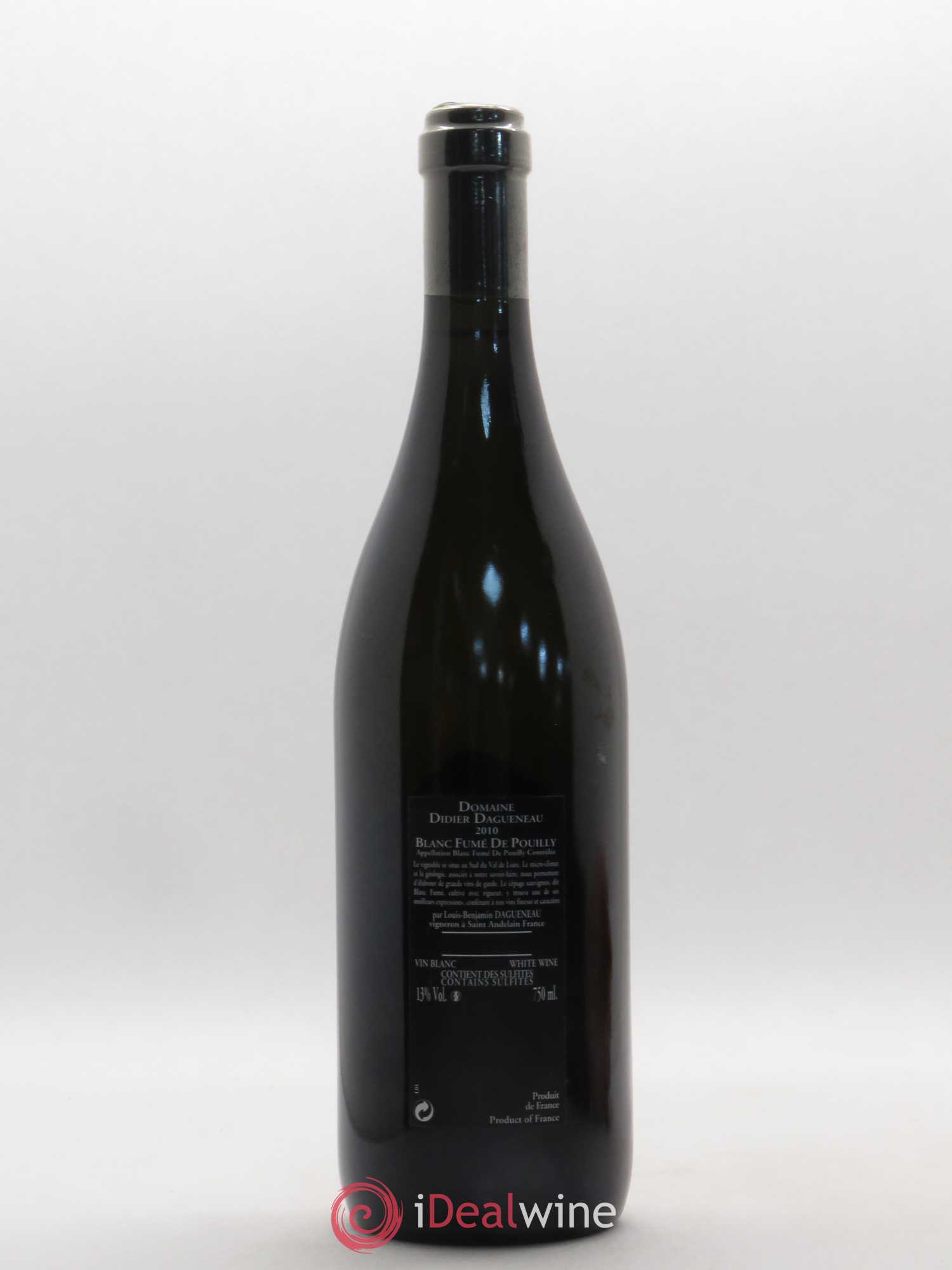 Vin de France (anciennement Pouilly-Fumé) Silex Dagueneau (Domaine Didier - Louis-Benjamin) 2010 - Lot de 1 bouteille - 1