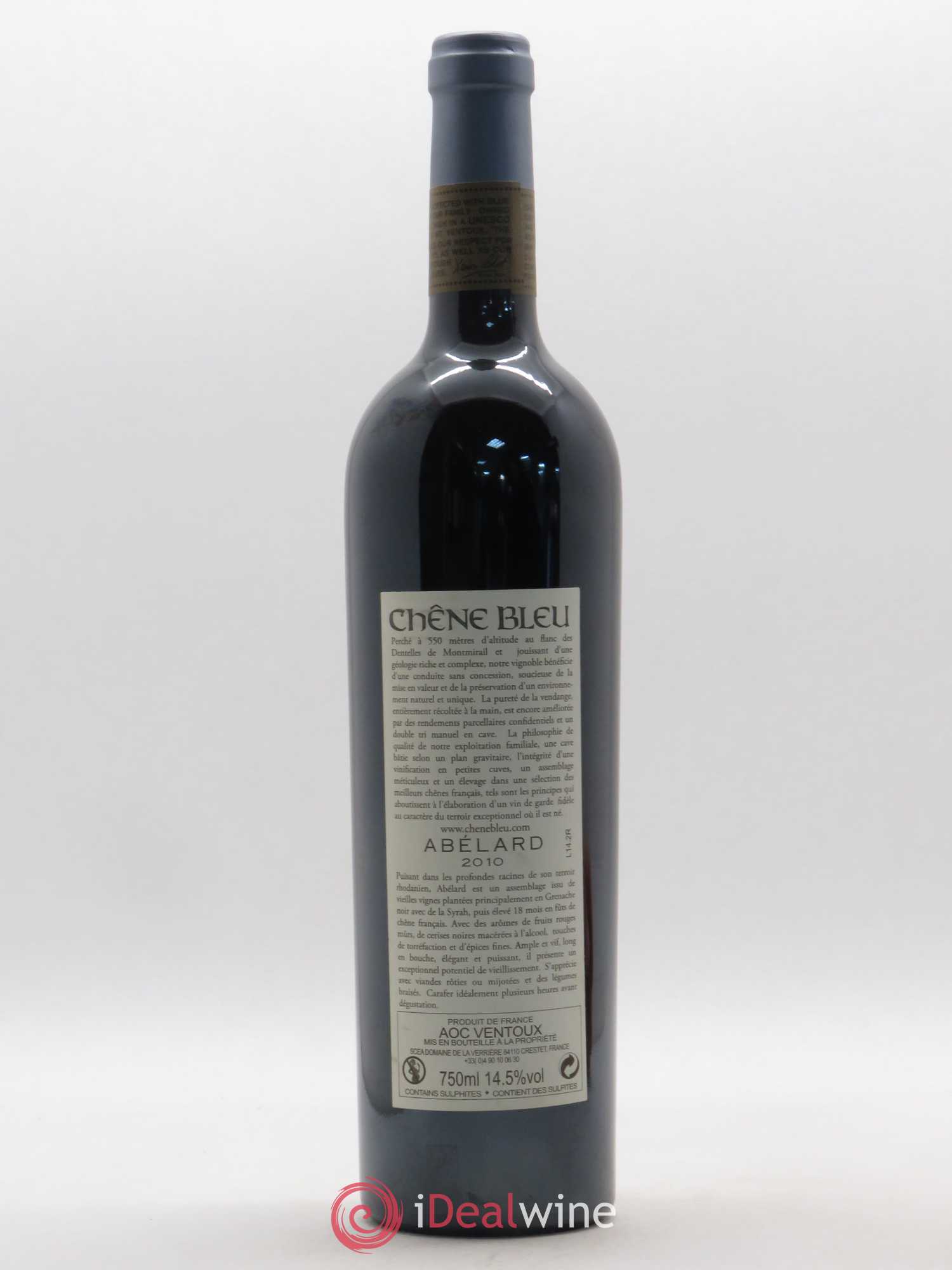 Ventoux Abélard Grenache Syrah Domaine du Chêne Bleu (sans prix de réserve) 2010 - Posten von 1 Flasche - 1