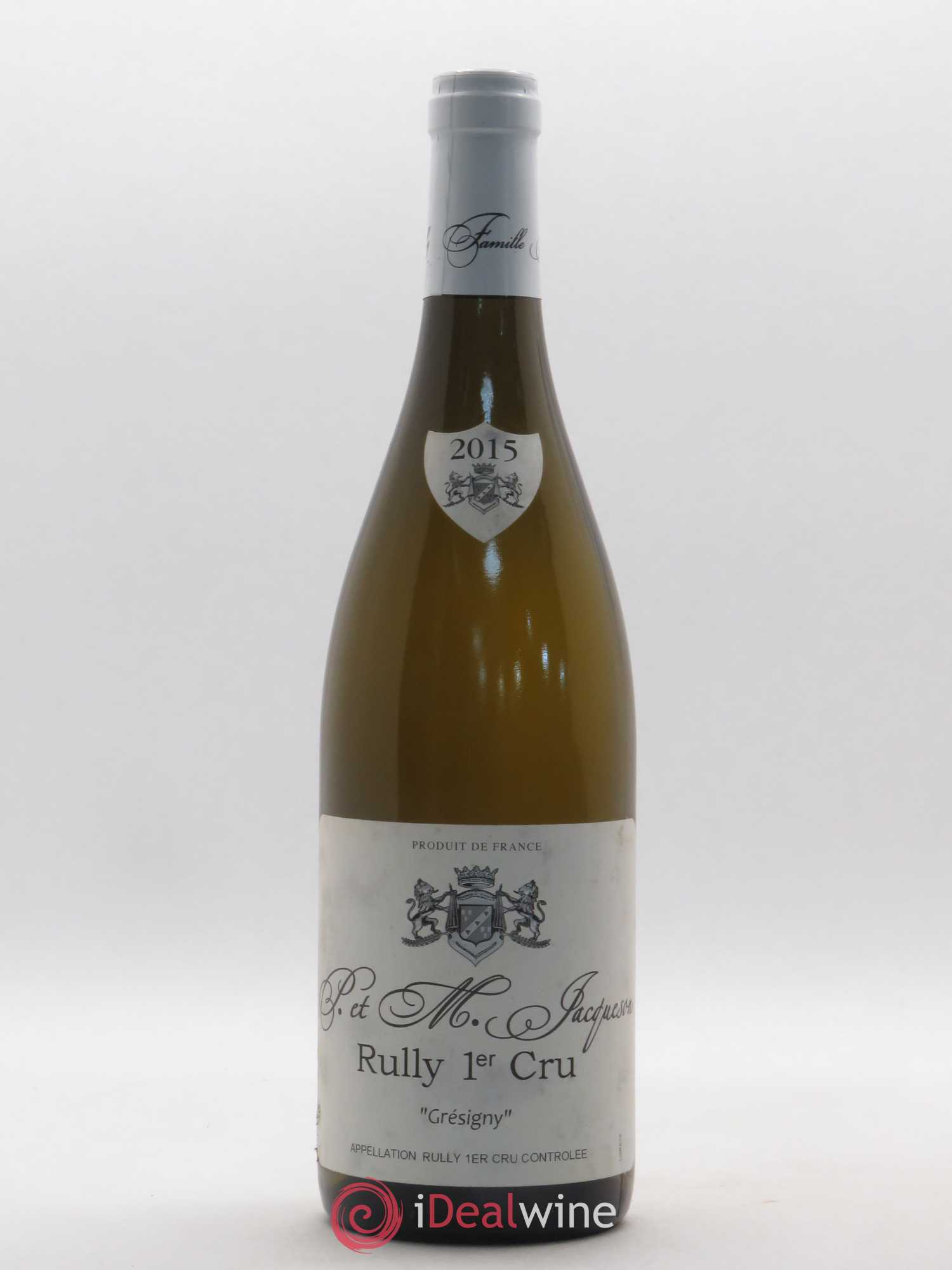 Rully 1er Cru Grésigny Paul & Marie Jacqueson 2015 - Lot de 1 bouteille - 0