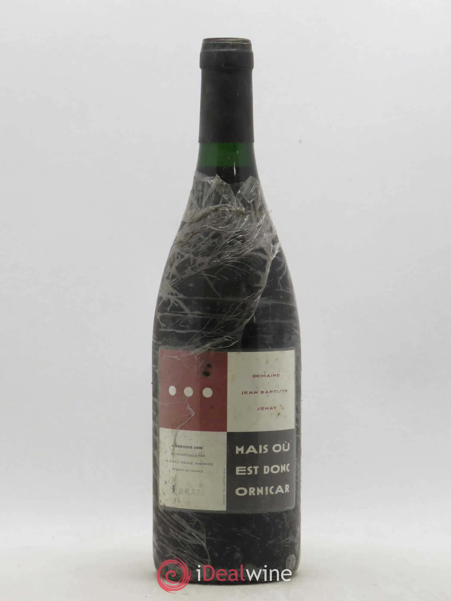 Minervois Ornicar Jean-Baptiste Sénat 2010 - Lot de 1 bouteille - 0