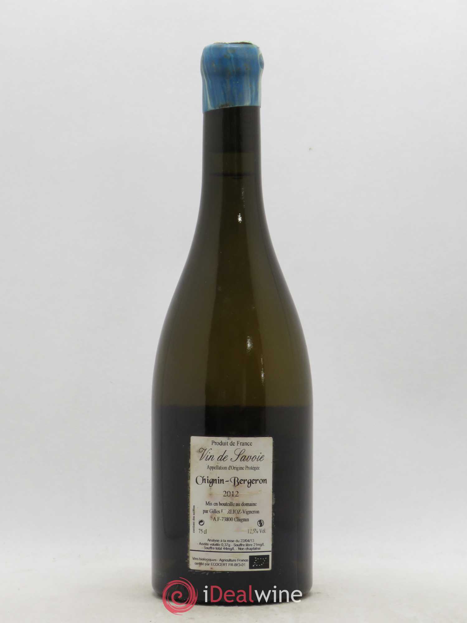 Vin de Savoie Chignin-Bergeron Les Filles Gilles Berlioz 2012 - Lot de 1 bouteille - 1