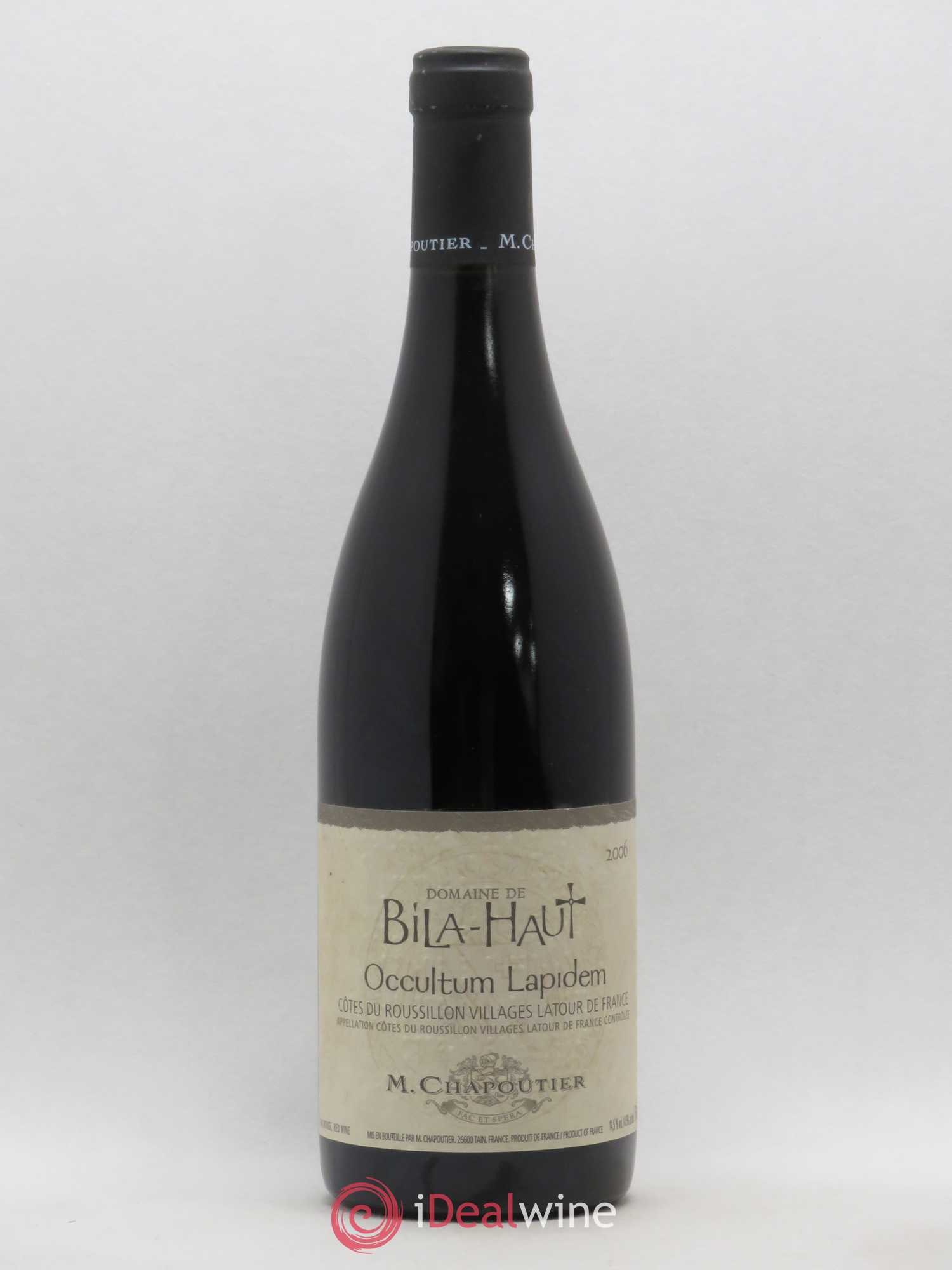 Côtes du Roussillon Villages Latour de France Bila-Haut (Domaine) Occultum Lapidem Chapoutier 2006 - Lot de 1 bouteille - 0