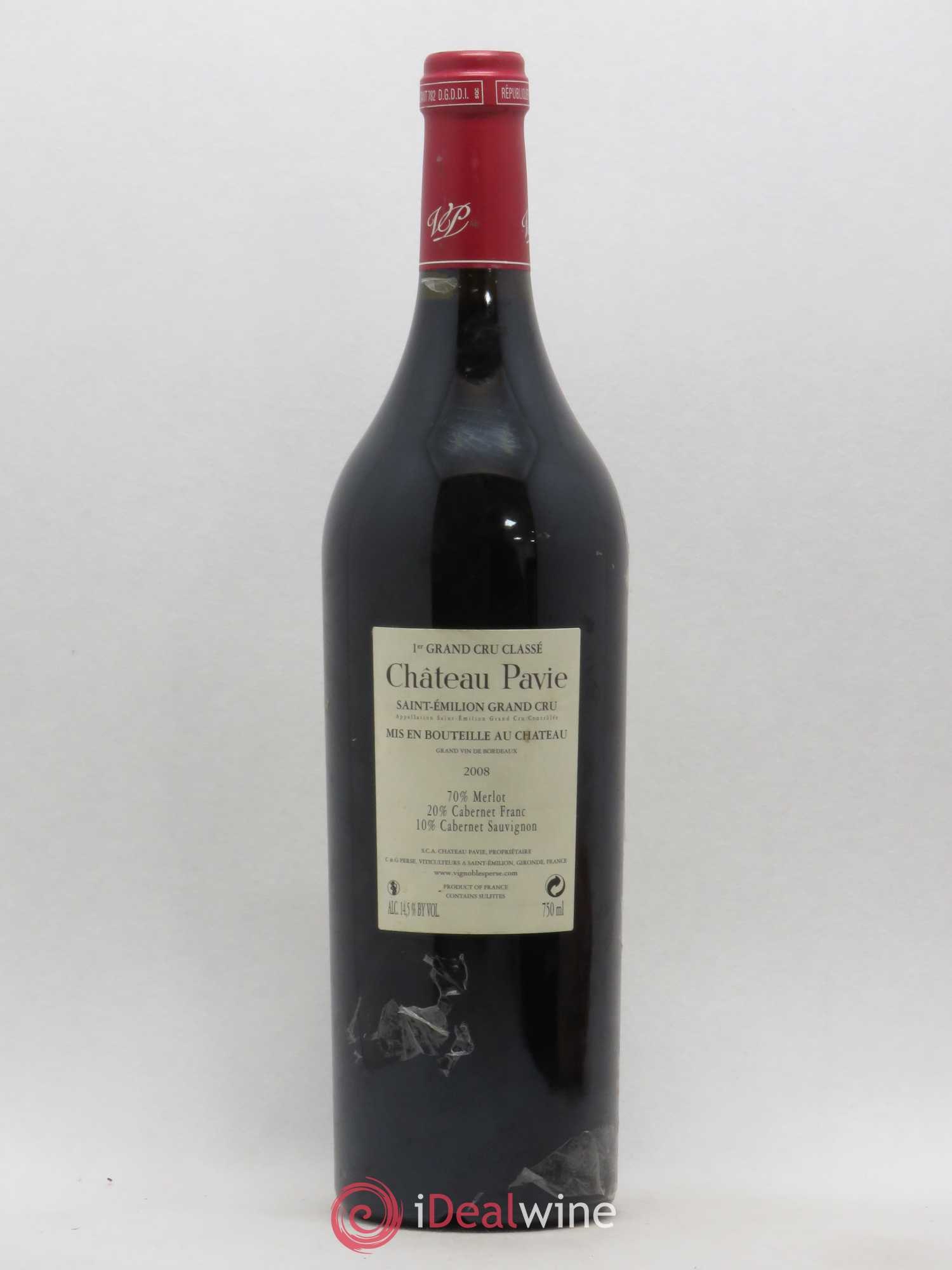 Château Pavie 1er Grand Cru Classé A 2008 - Lot de 1 bouteille - 1