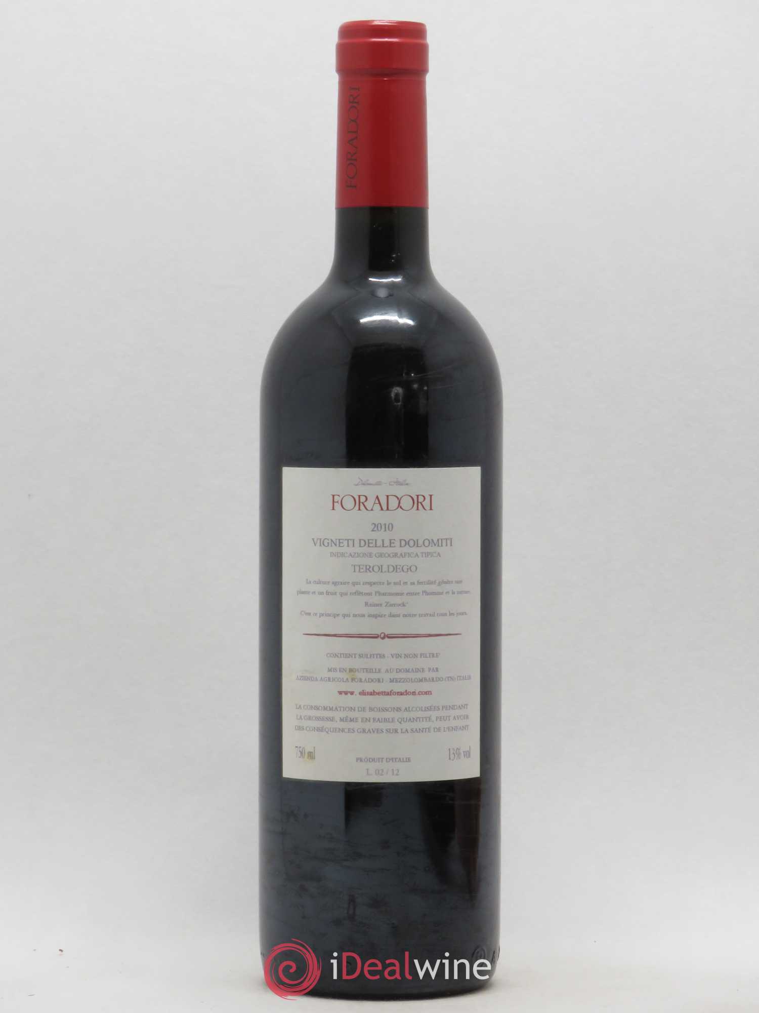 Italie IGT Vigneti delle Dolomiti Teroldego Foradori 2010 - Posten von 1 Flasche - 1