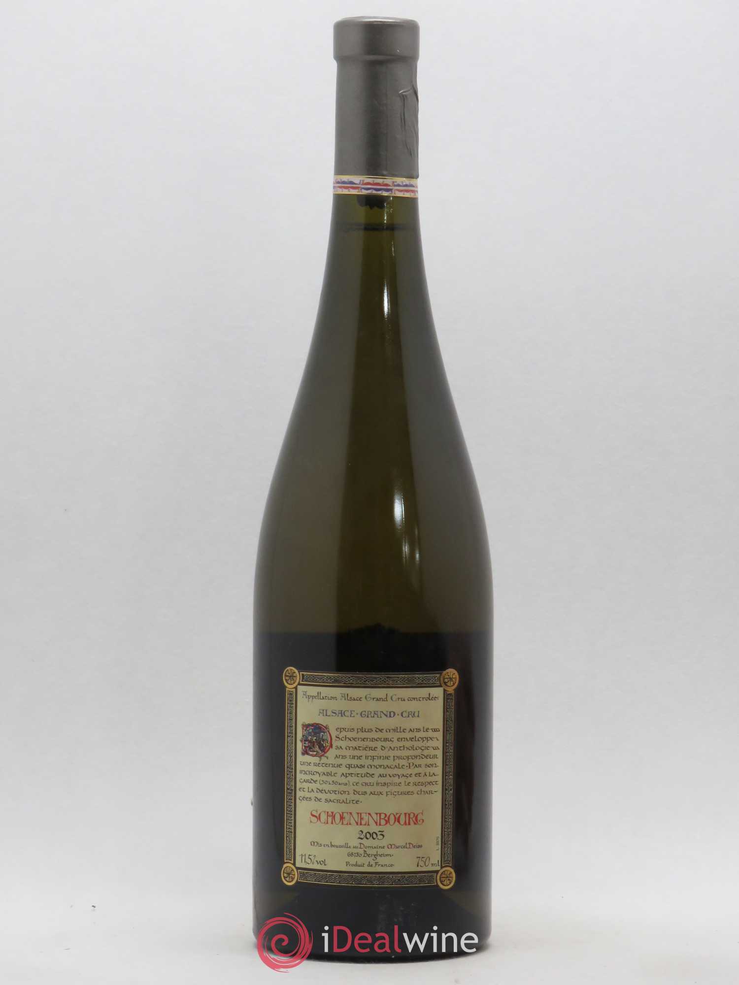 Alsace Grand Cru Schoenenbourg Marcel Deiss (Domaine) 2003 - Lot de 1 bouteille - 1