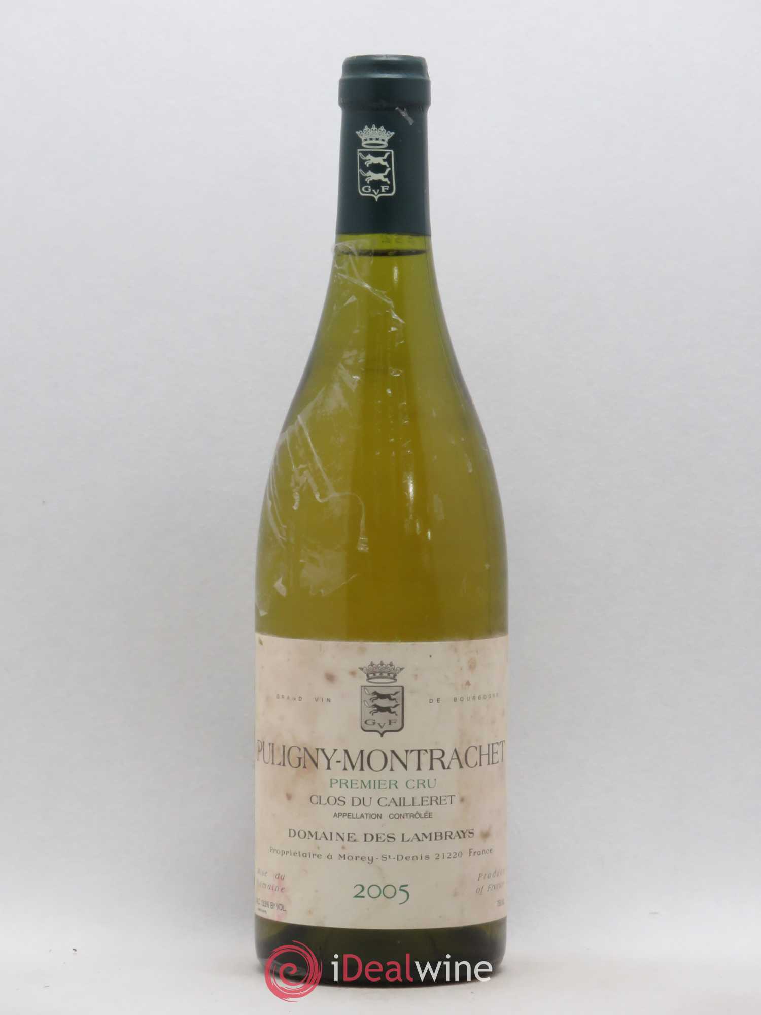 Puligny-Montrachet 1er Cru Clos du Cailleret Domaine des Lambrays 2005 - Lot de 1 bouteille - 0