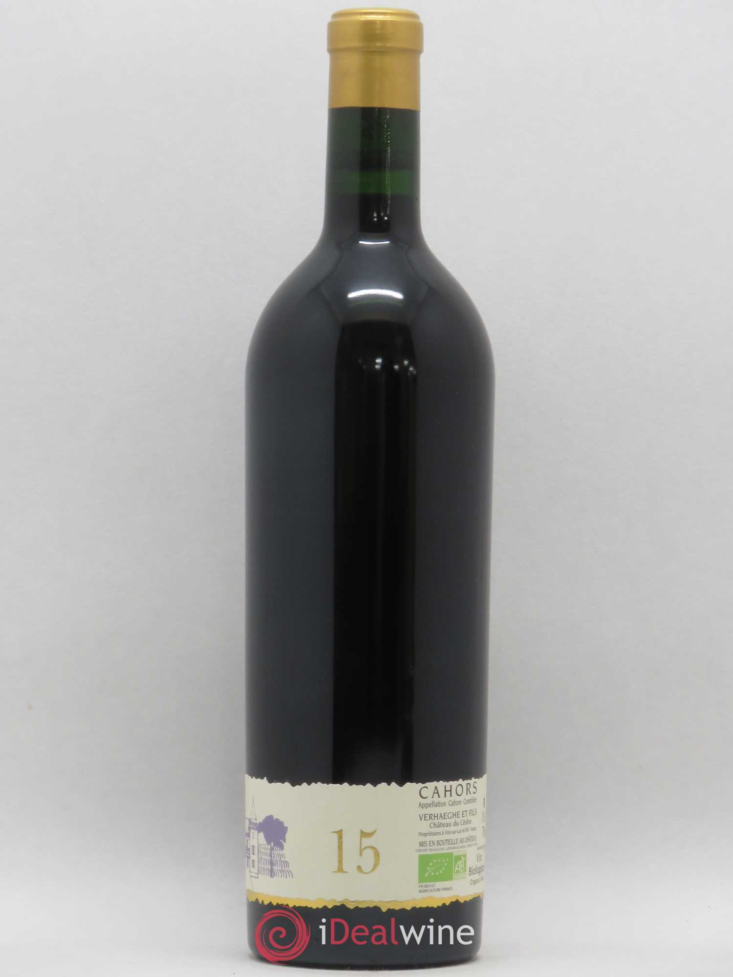 Cahors Château du Cèdre GC Pascal et Jean-Marc Verhaeghe 2015 - Lot de 1 bouteille - 1