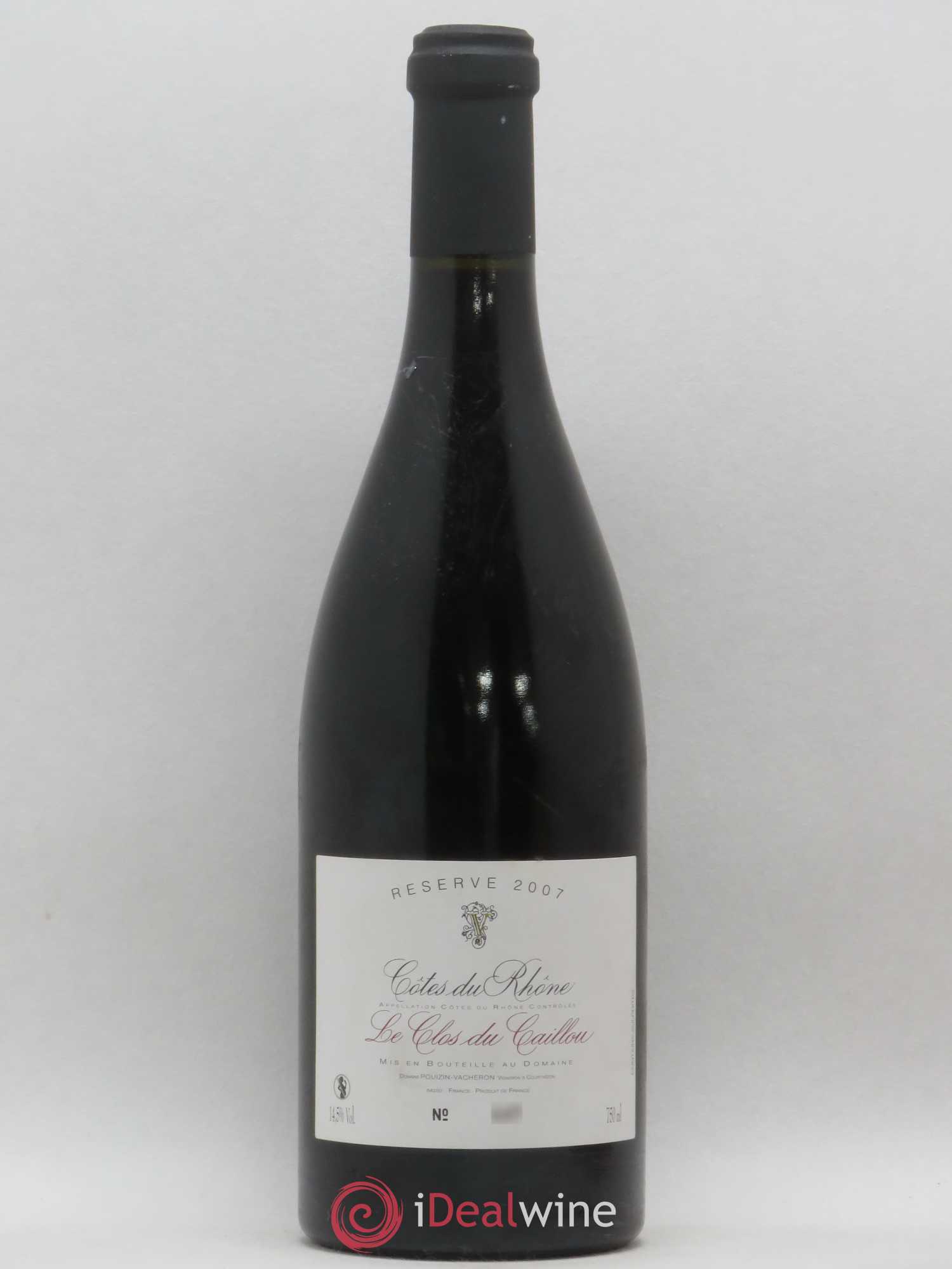 Côtes-du-Rhône Reserve Le Clos du Caillou (sans prix de réserve) 2007 - Posten von 1 Flasche - 0