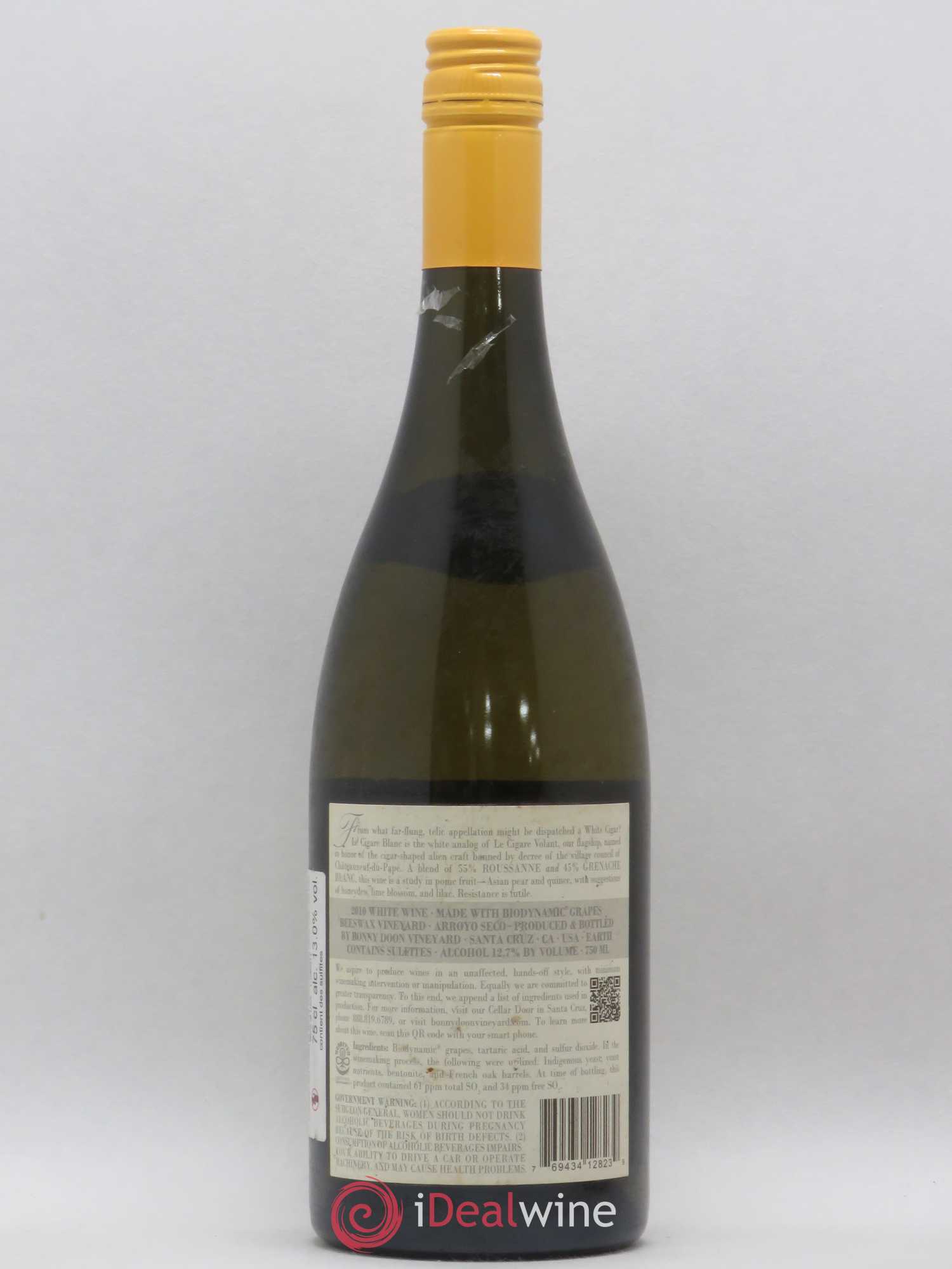 USA Bonny Doon Vineyard Le Cigare Blanc 2010 - Posten von 1 Flasche - 1