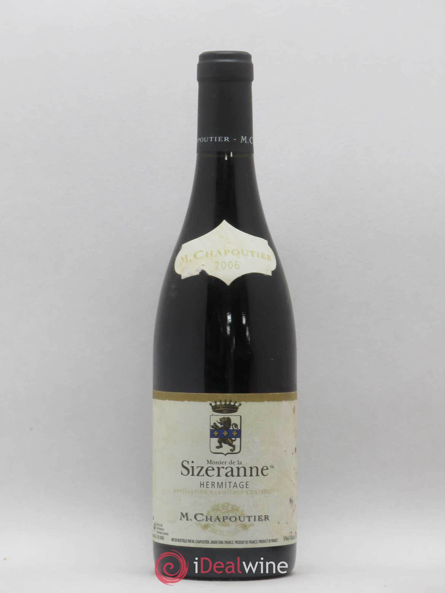 Hermitage Monier de La Sizeranne Chapoutier 2006 - Lot de 1 bouteille - 0