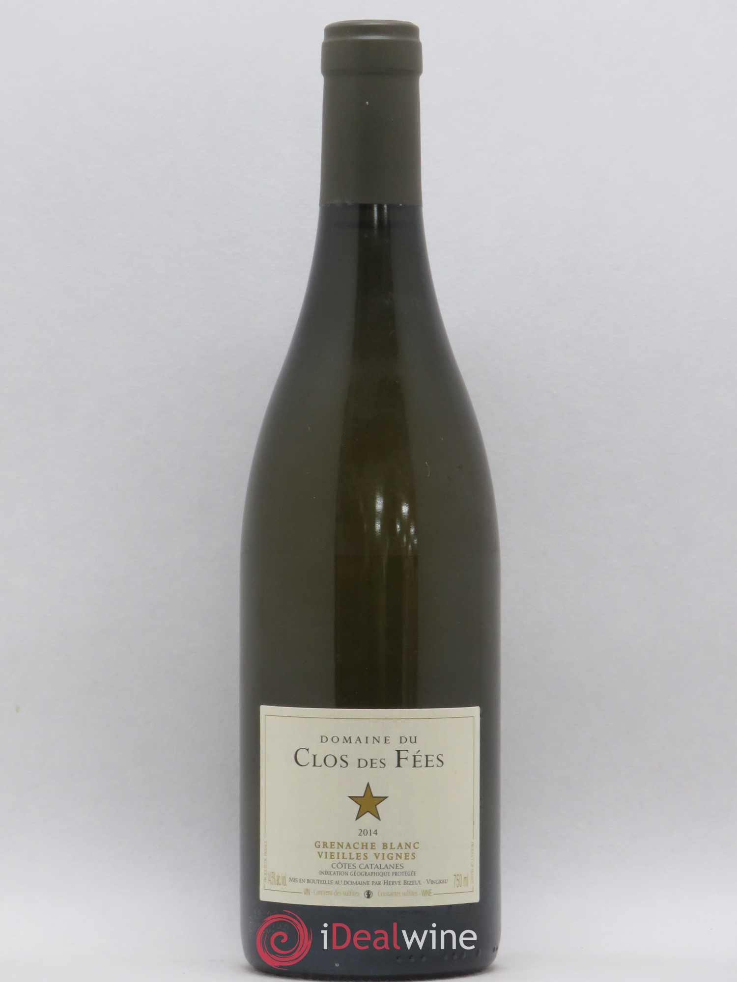 Côtes Catalanes Clos des Fées Vieilles vignes Hervé Bizeul Grenache Blanc 2014 - Posten von 1 Flasche - 0