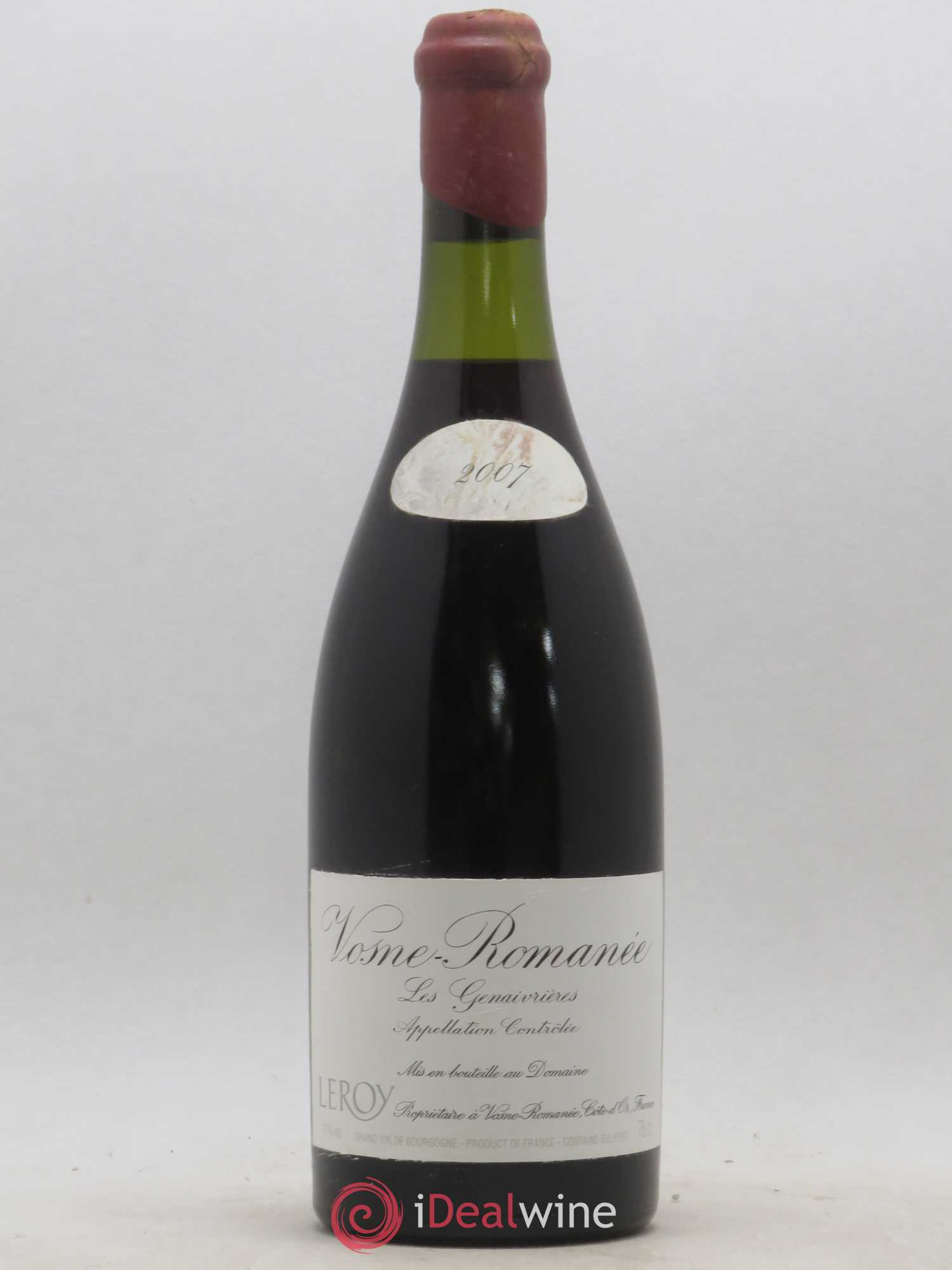 Vosne-Romanée Les Genaivrières Leroy (Domaine) 2007 - Lot de 1 bouteille - 0