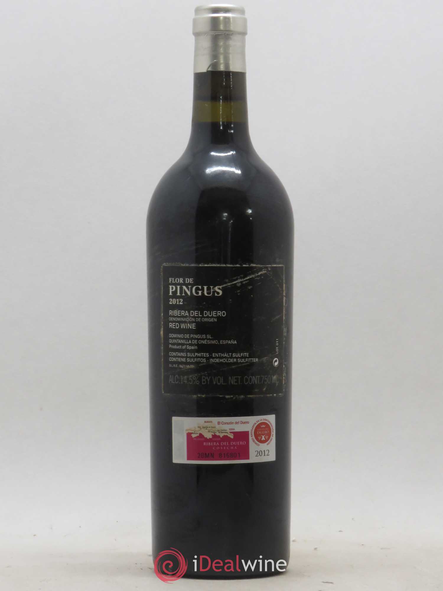 Ribera Del Duero Flor de Pingus Dominio de Pingus - Peter Sisseck 2012 - Lot de 1 bouteille - 1
