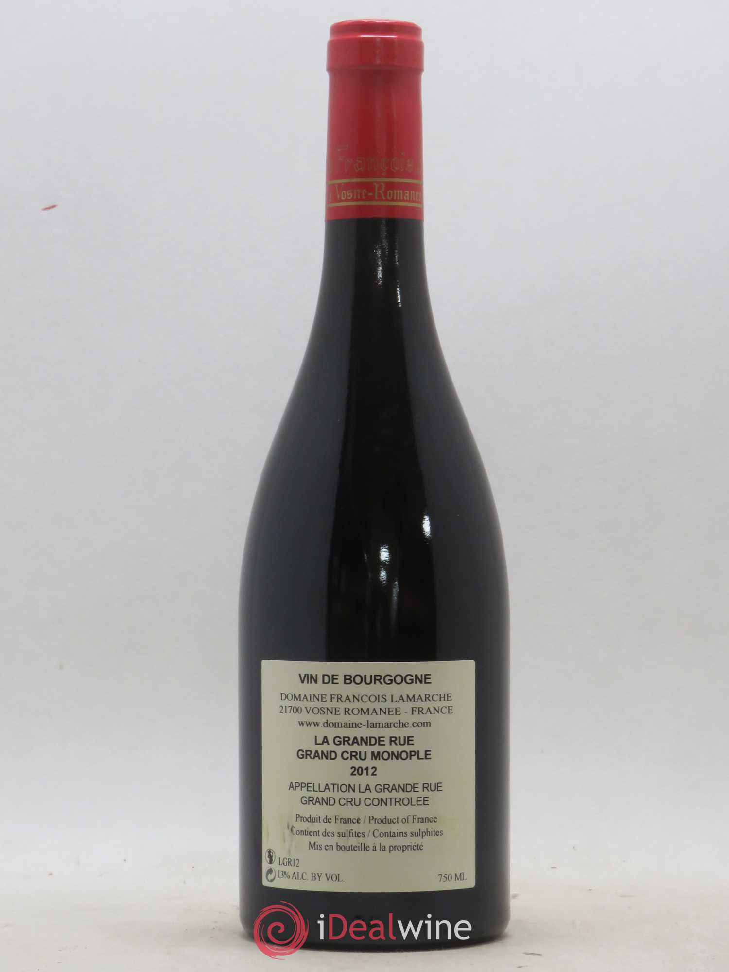 La Grande Rue Grand Cru Lamarche (Domaine) 2012 - Lot de 1 bouteille - 1