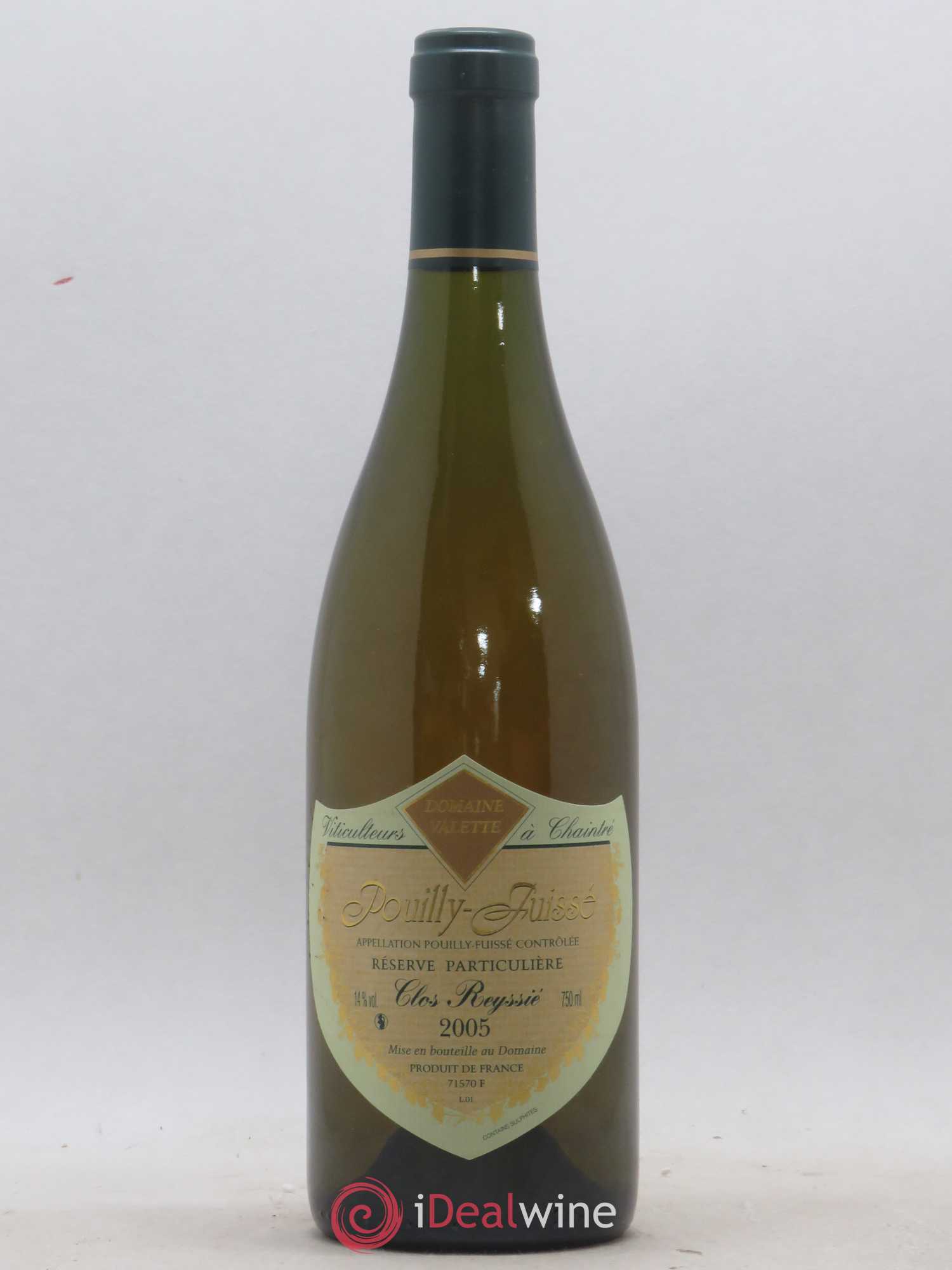 Pouilly-Fuissé Clos Reyssié Valette (Domaine) 2005 - Lot de 1 bouteille - 0