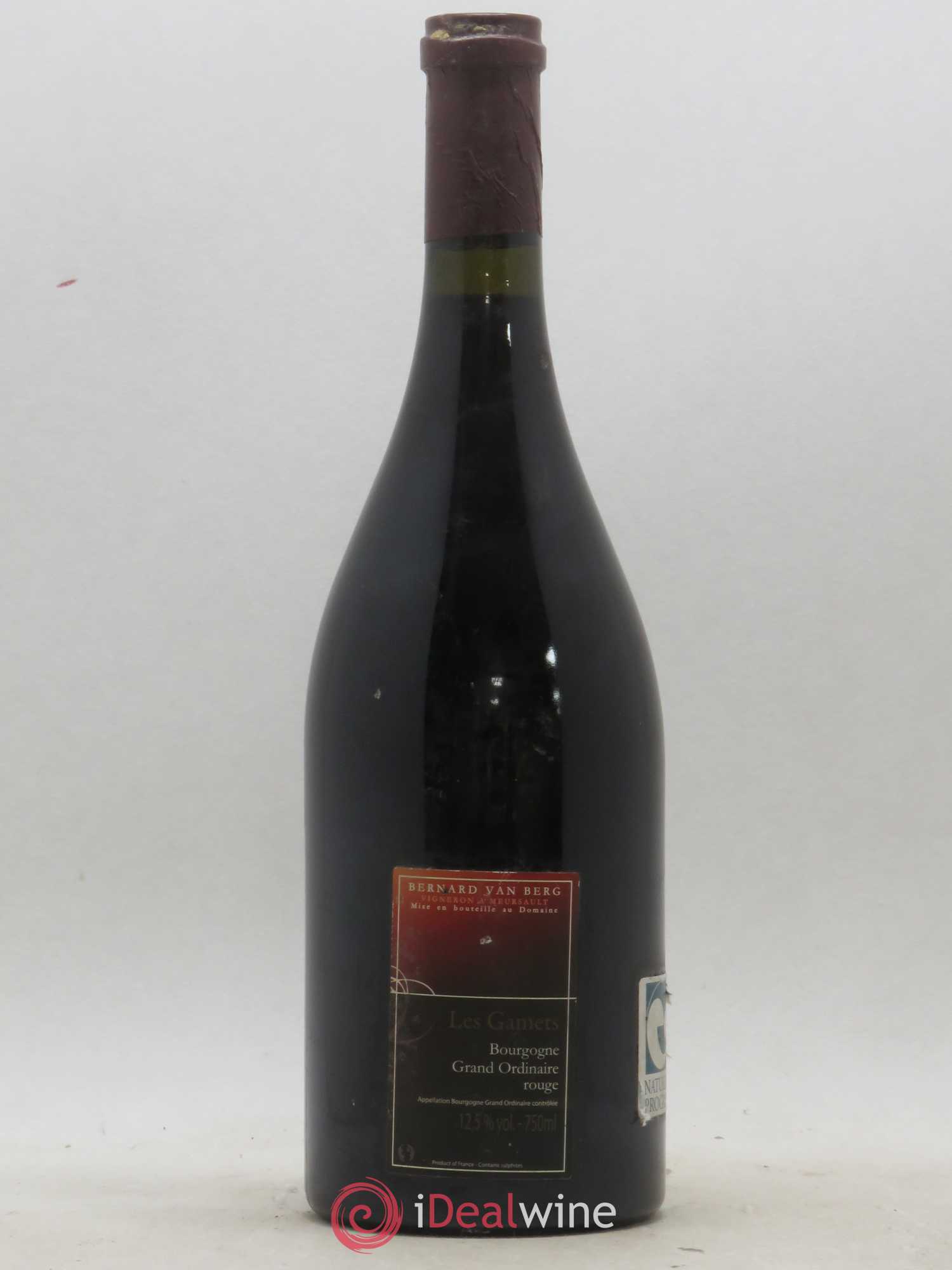 Bourgogne Grand Ordinaire Les Gamets Domaine Van Berg 2007 - Posten von 1 Flasche - 1
