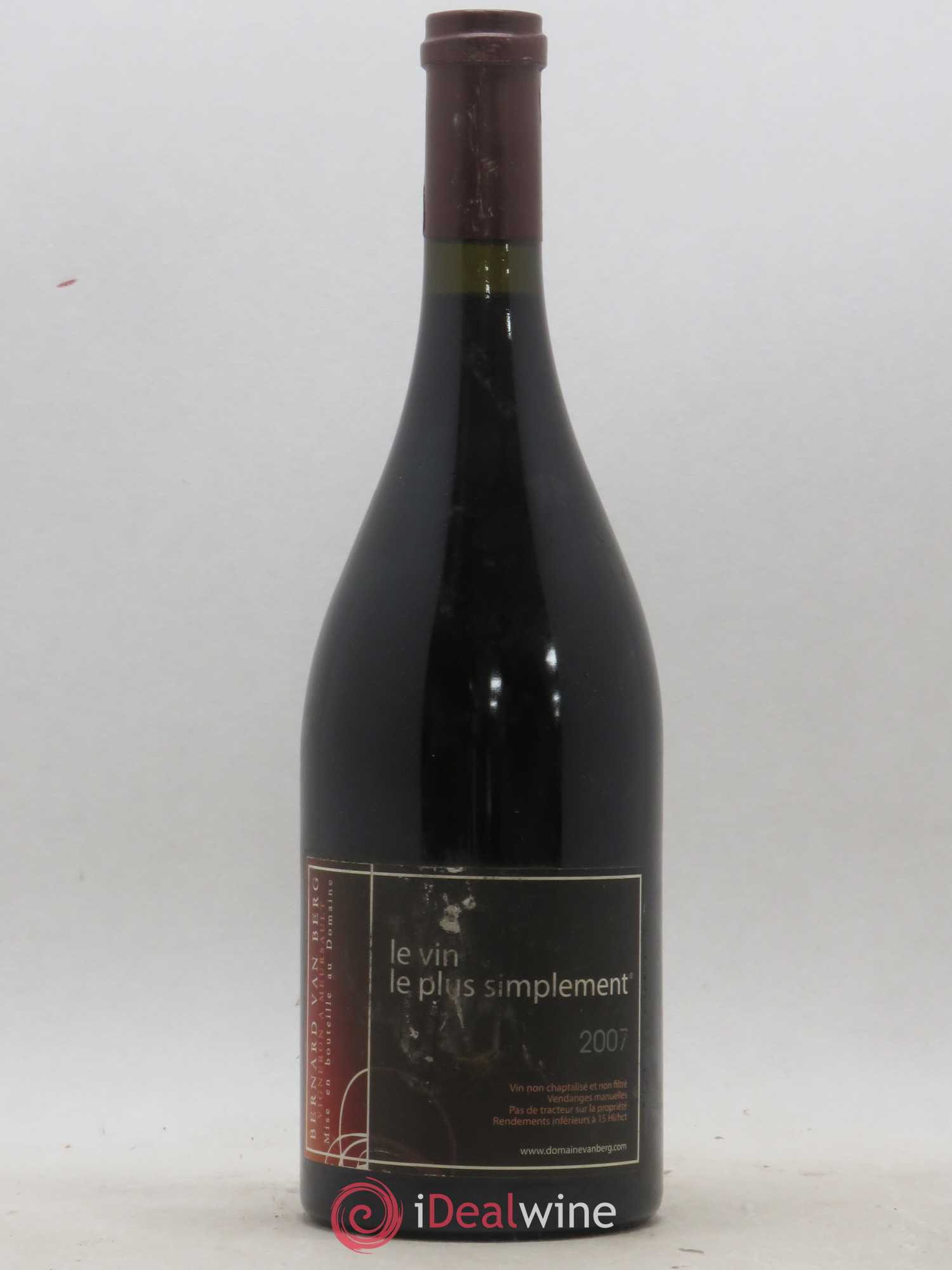 Bourgogne Grand Ordinaire Les Gamets Domaine Van Berg 2007 - Posten von 1 Flasche - 0