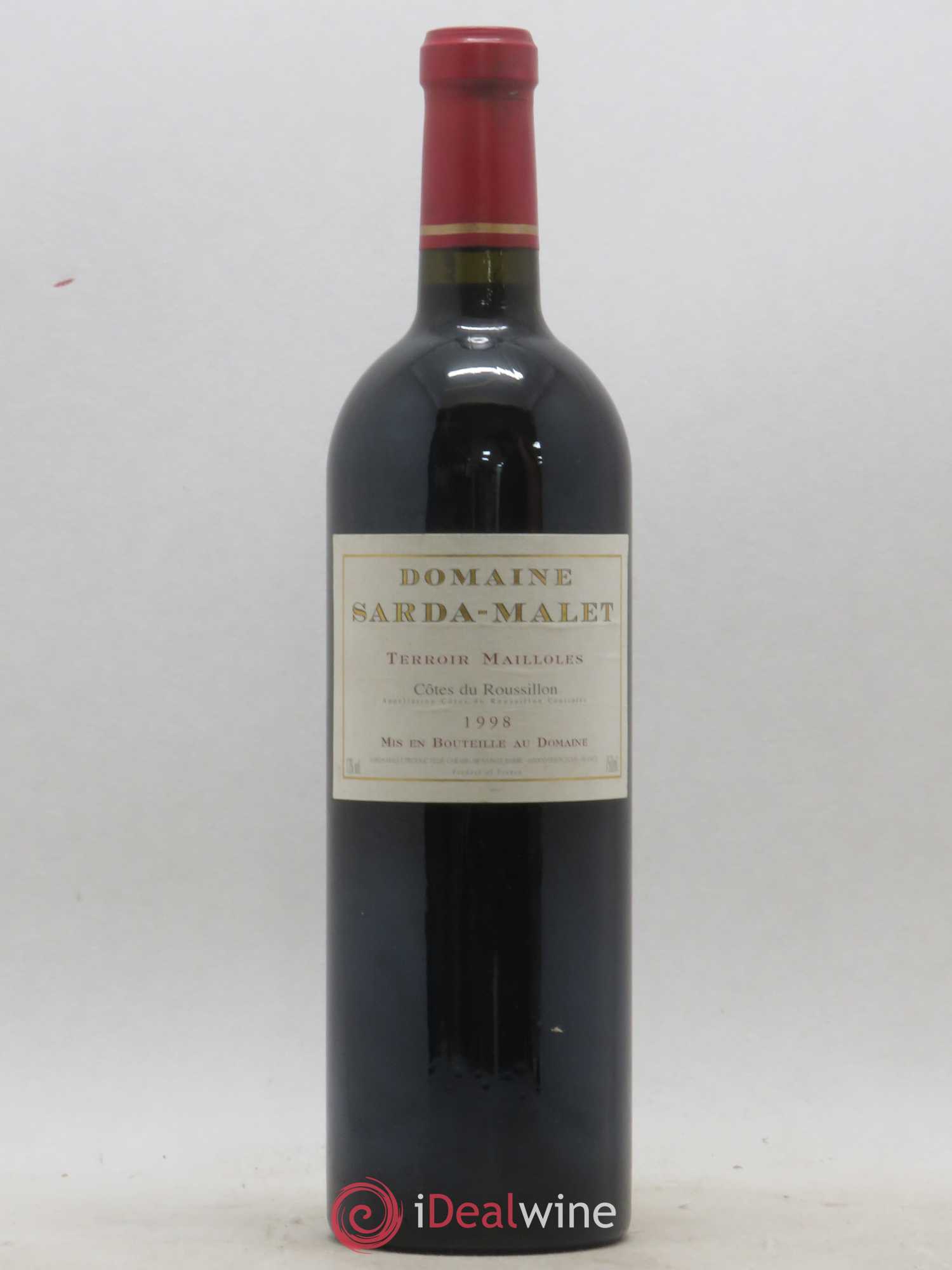 Côtes du Roussillon Domaine Sarda-Malet Terroir de Mailloles Jérôme Malet 1998 - Lot de 1 bouteille - 0
