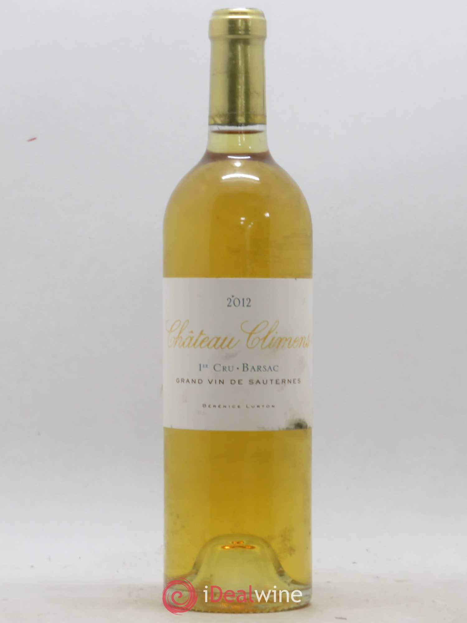 Château Climens 1er Grand Cru Classé 2012 - Lot de 1 bouteille - 0