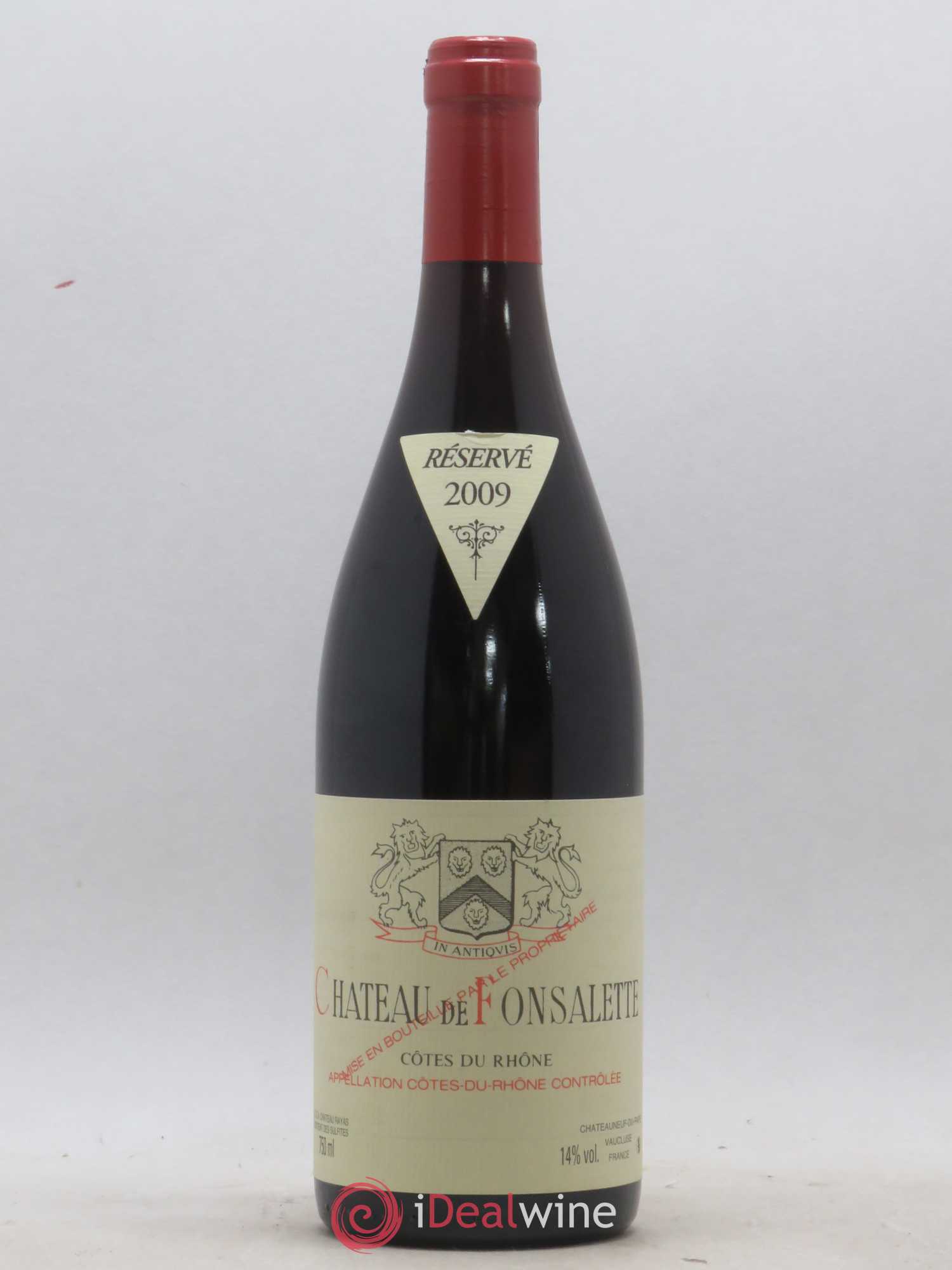 Côtes-du-Rhône Château de Fonsalette Emmanuel Reynaud 2009 - Lot de 1 bouteille - 0