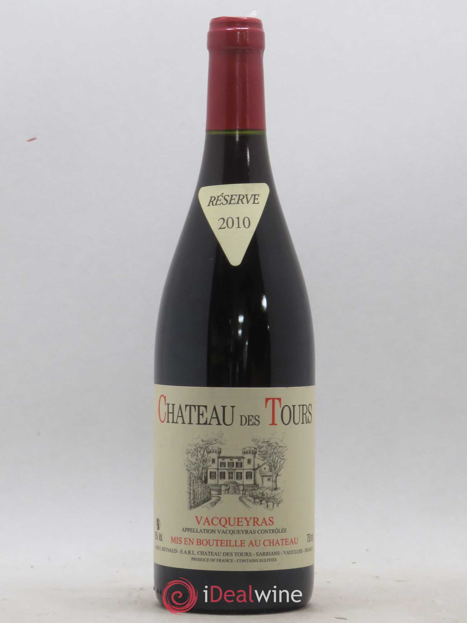 Vacqueyras Château des Tours Emmanuel Reynaud 2010 - Lot de 1 bouteille - 0