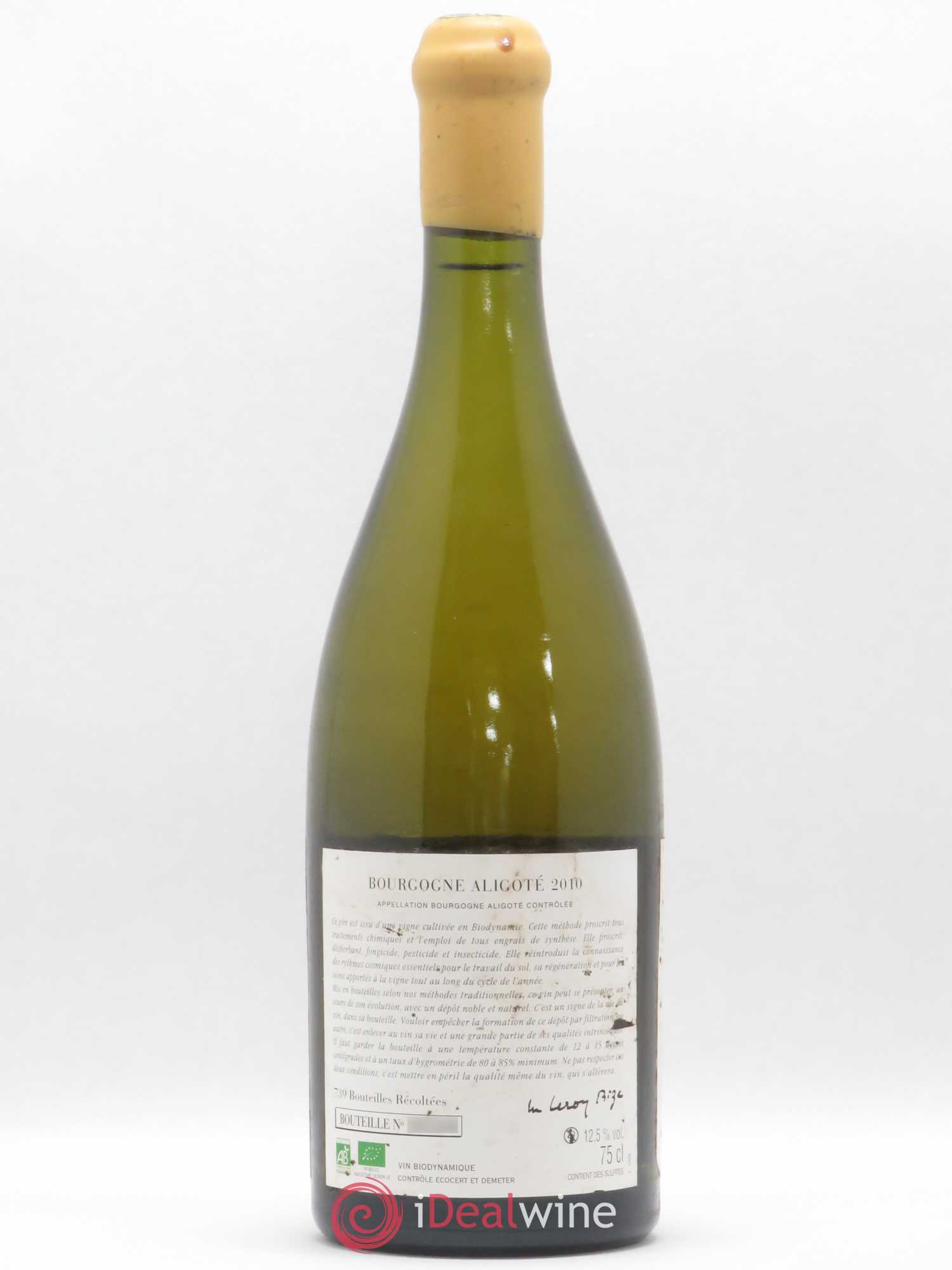 Bourgogne Aligoté Sous Chatelet d'Auvenay (Domaine) 2010 - Lot de 1 bouteille - 1