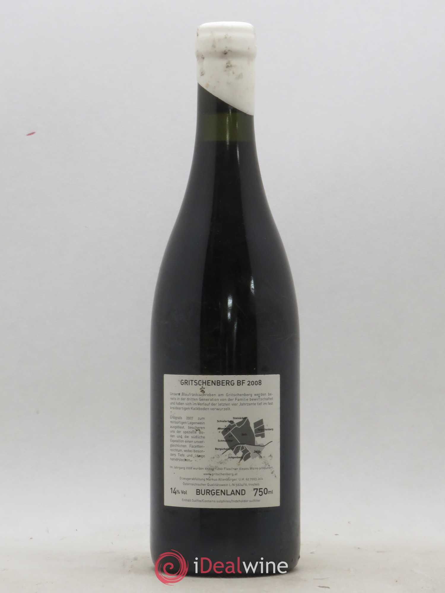 Autriche Burgenland Blaufränkisch Gritschenberg Markus Altenburger 2008 - Posten von 1 Flasche - 1