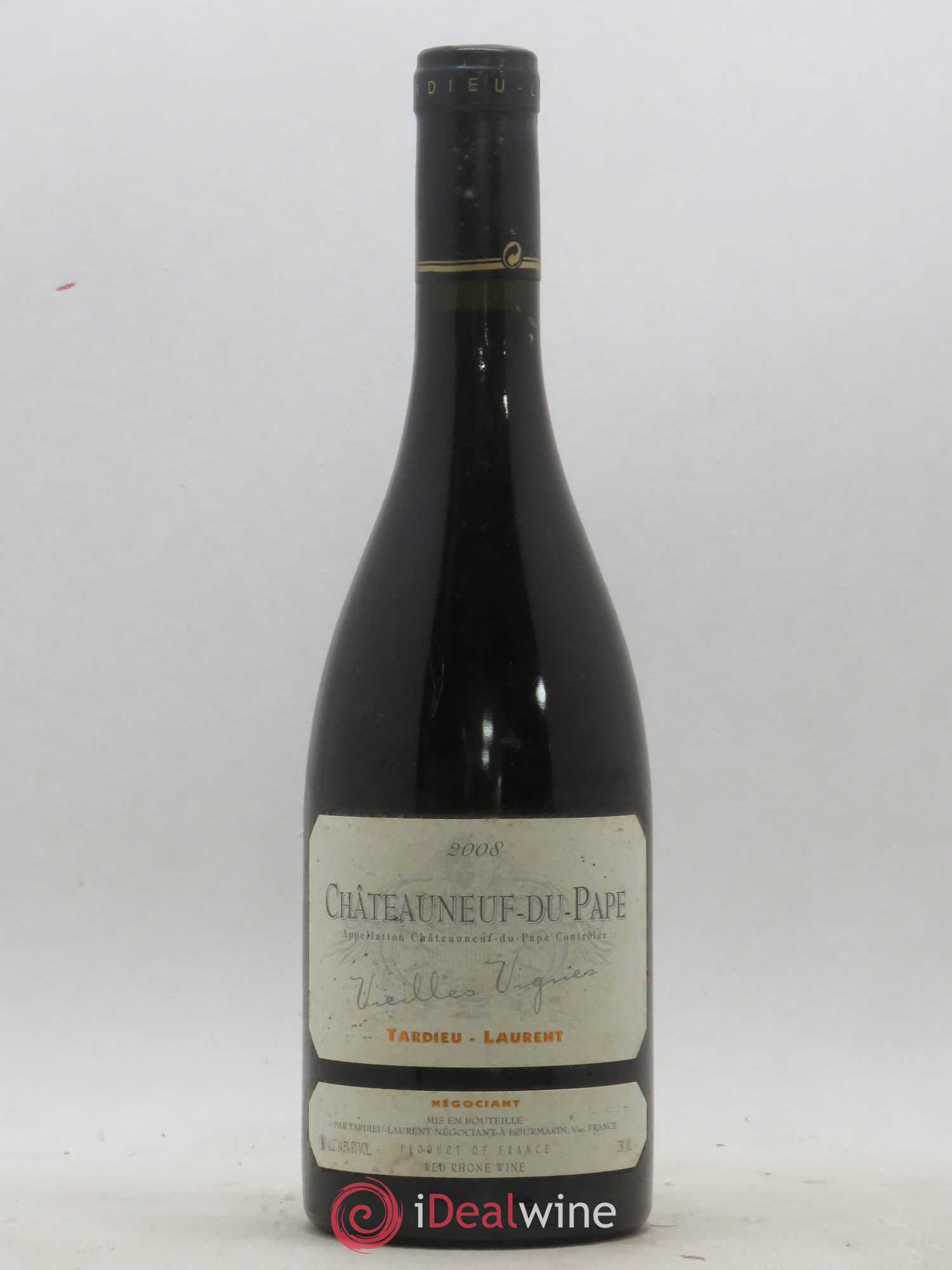 Châteauneuf-du-Pape Tardieu-Laurent Vieilles vignes Famille Tardieu 2008 - Lot de 1 bouteille - 0