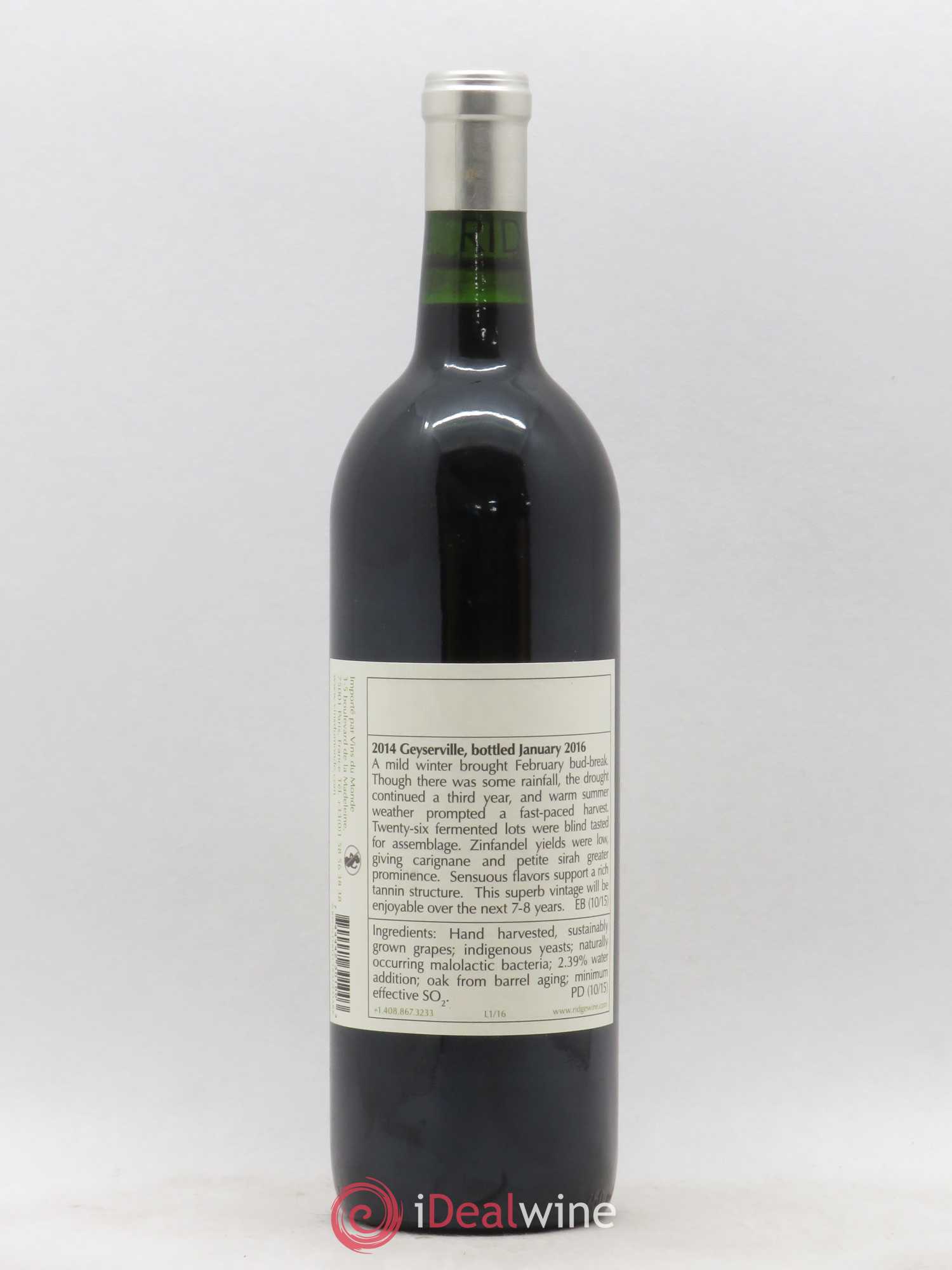 USA Sonoma County Ridge Vineyards Geyserville 2014 - Posten von 1 Flasche - 1