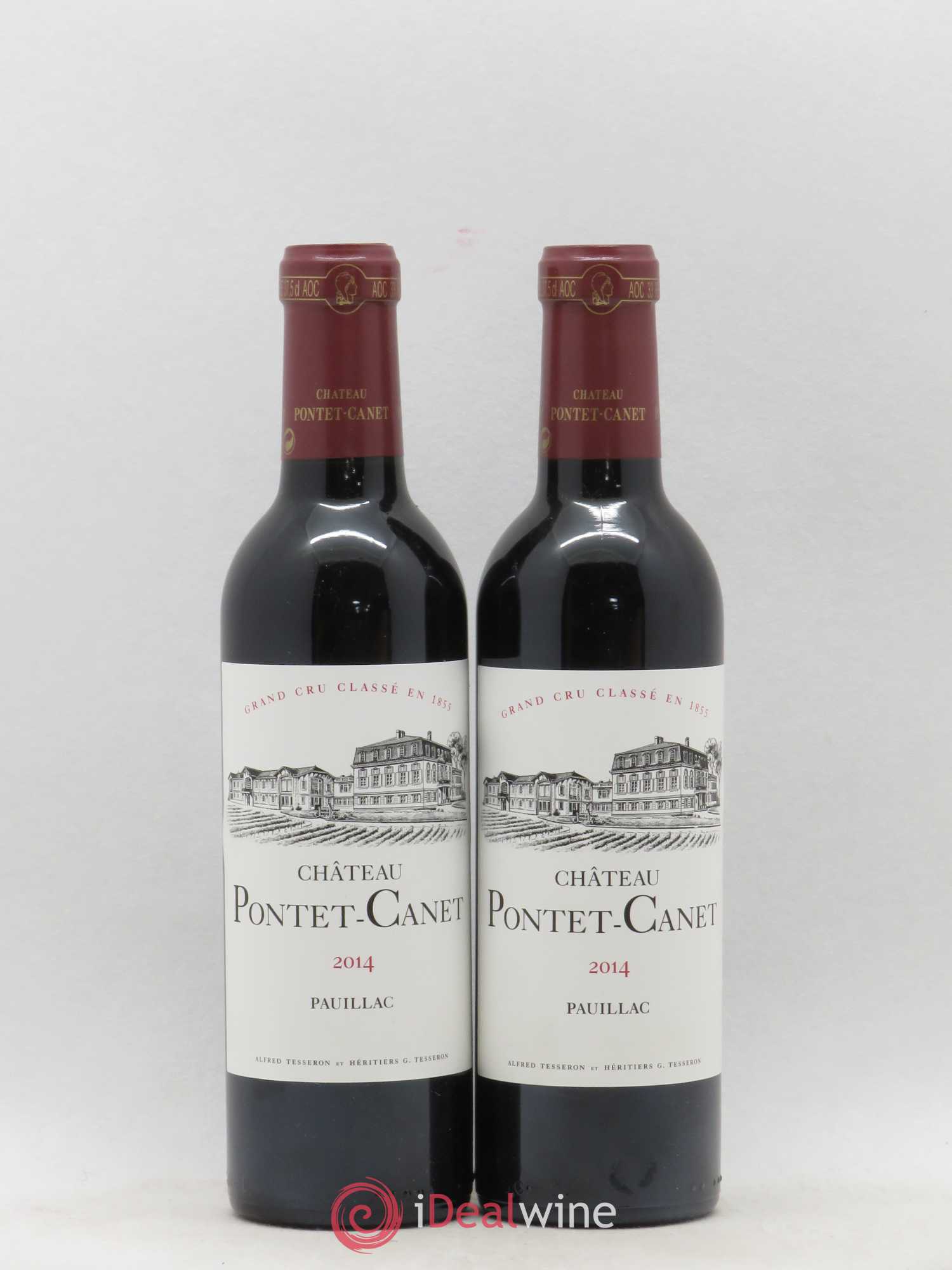 Château Pontet Canet 5ème Grand Cru Classé 2014 - Lot de 2 demi bouteilles - 0