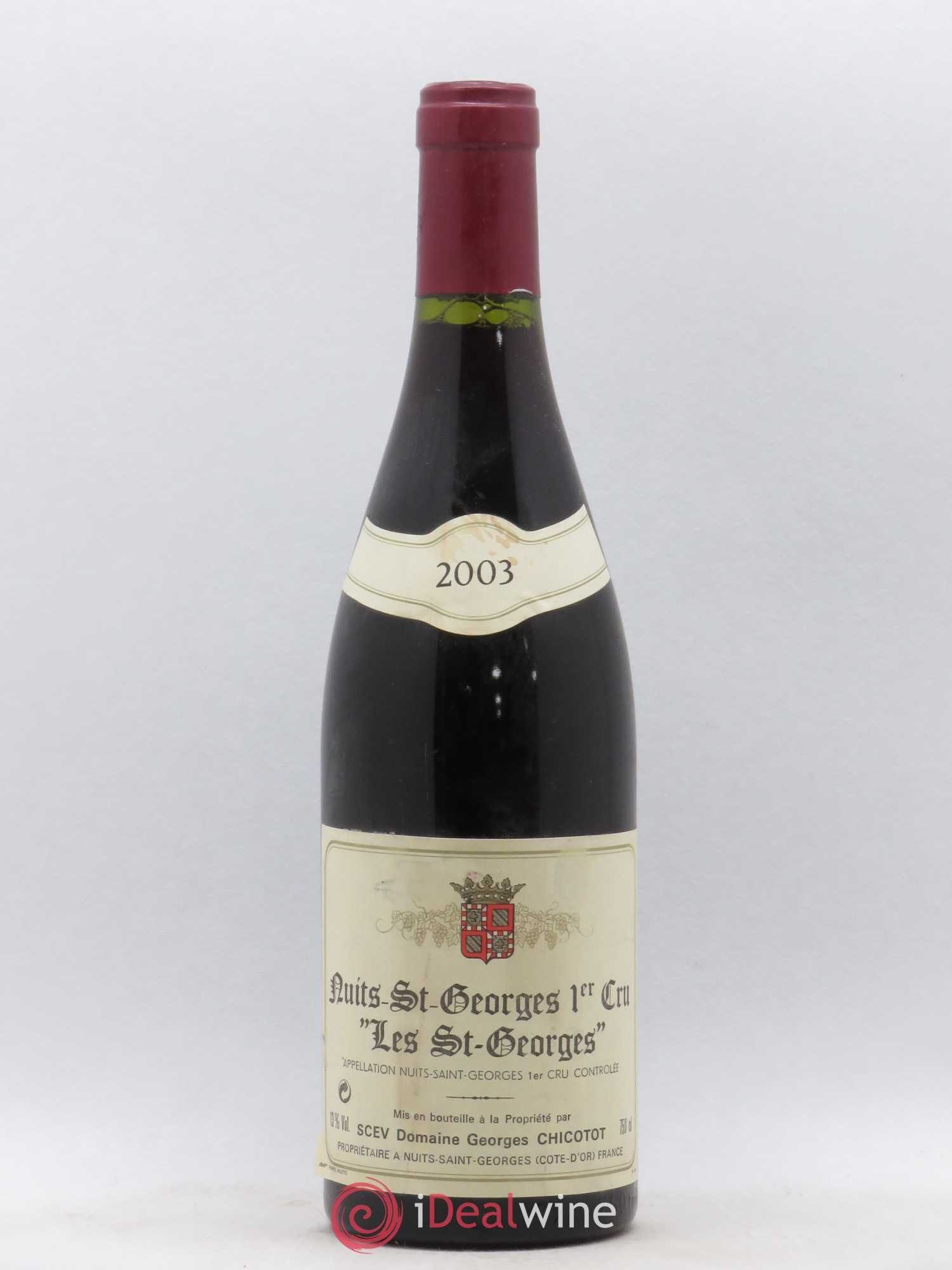 Nuits-Saint-Georges 1er Cru Les Saint-Georges Chicotot (sans prix de réserve) 2003 - Lot de 1 bouteille - 0