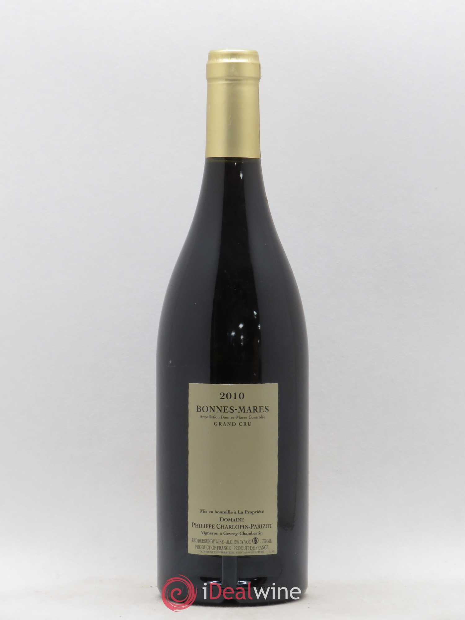 Bonnes-Mares Grand Cru Charlopin-Parizot 2010 - Lot de 1 bouteille - 1