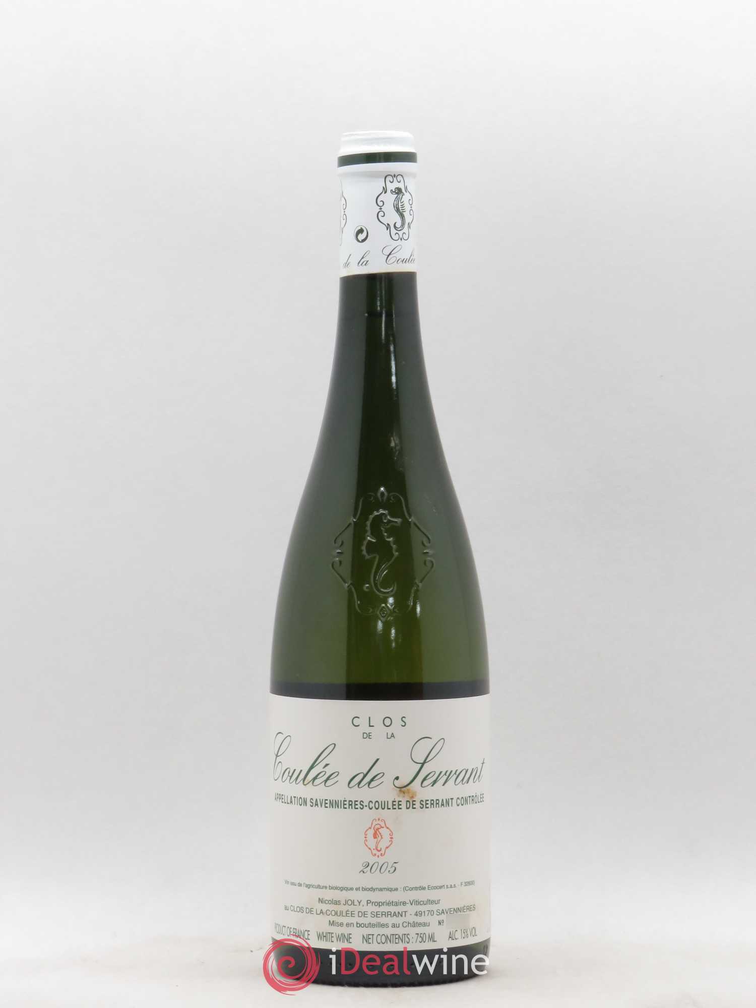 Savennières Clos de la Coulée de Serrant Vignobles de la Coulée de Serrant - Nicolas Joly 2005 - Lot de 1 bouteille - 0