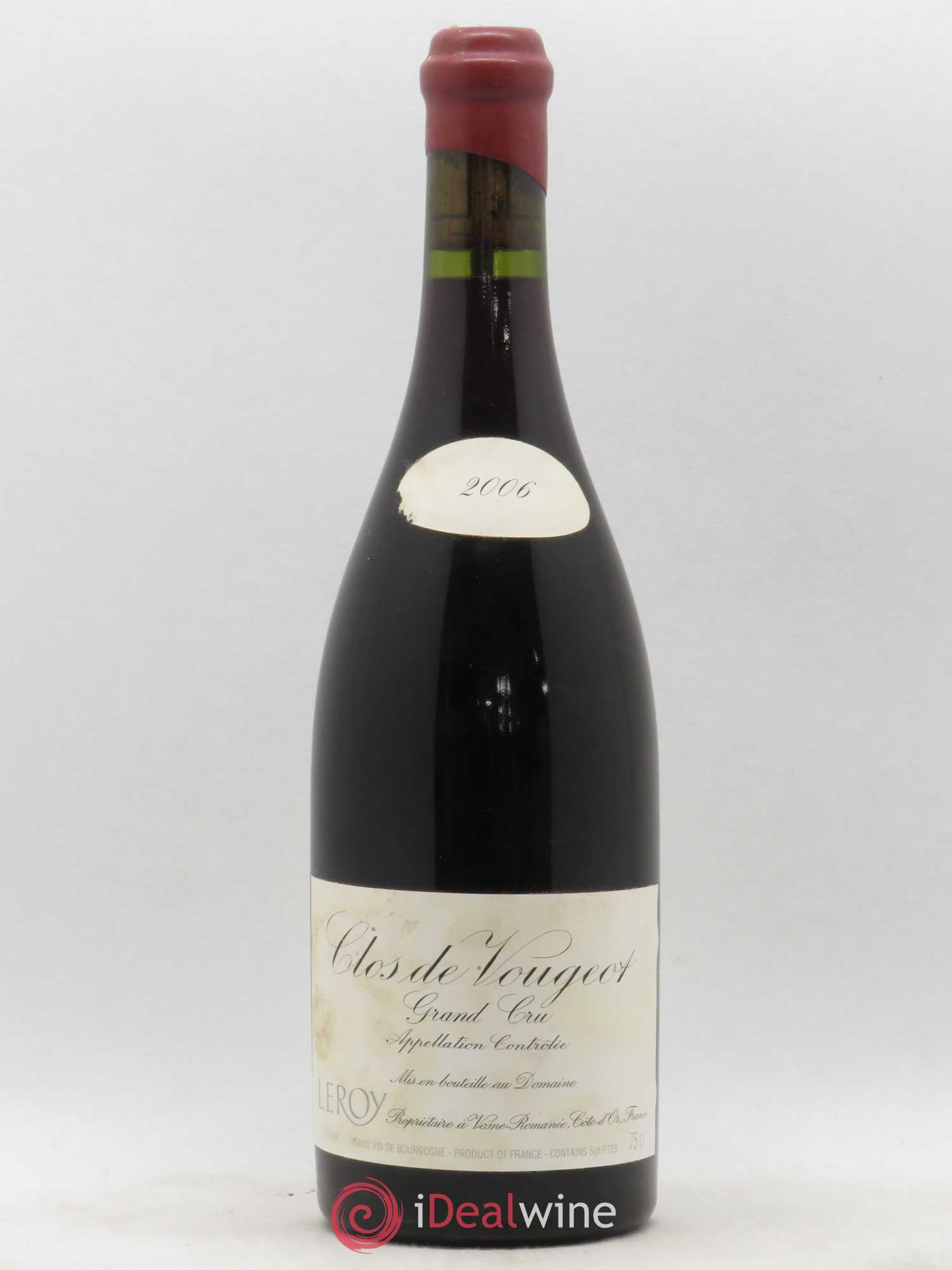 Clos de Vougeot Grand Cru Leroy (Domaine) 2006 - Lot de 1 bouteille - 0