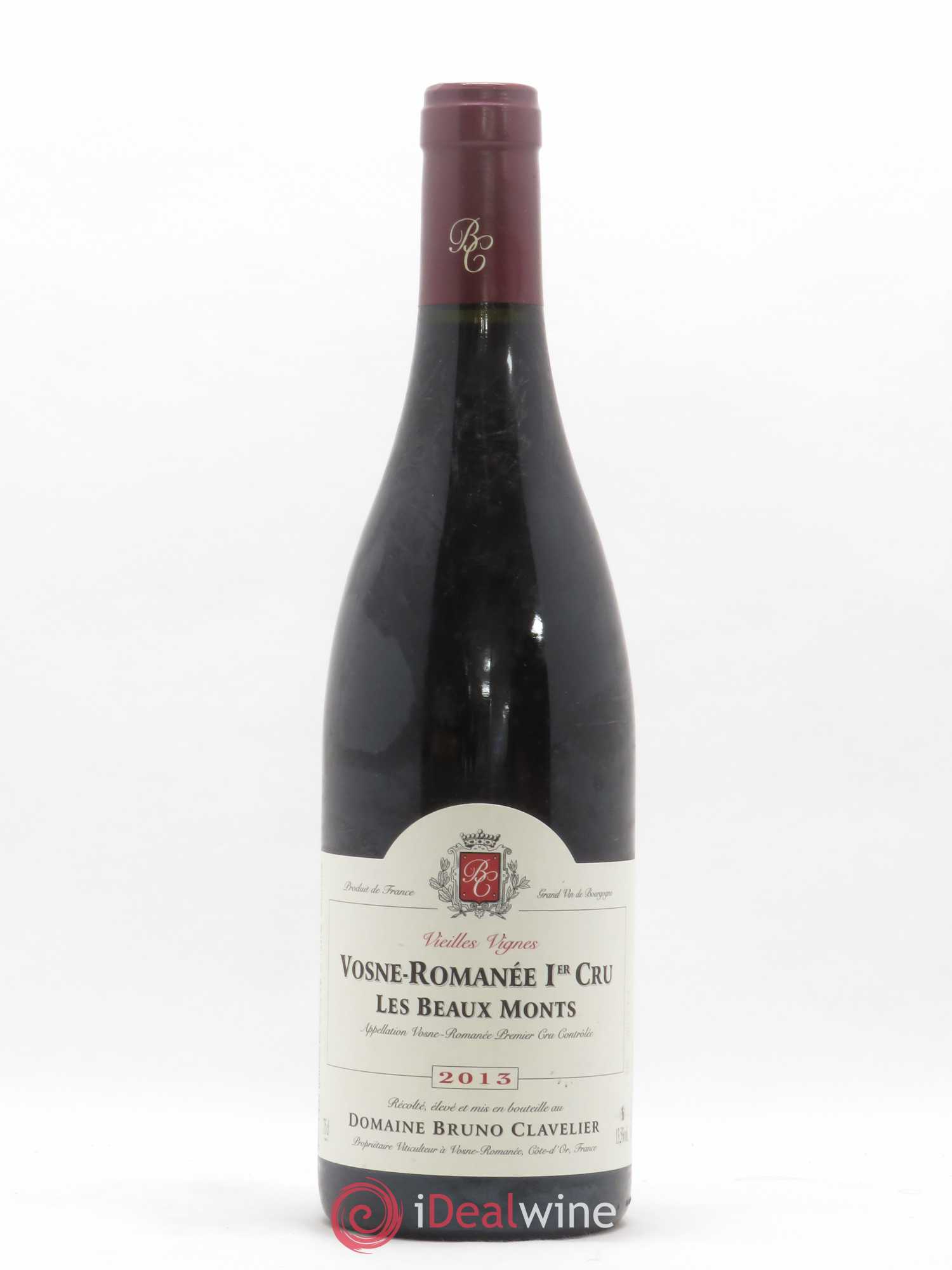 Vosne-Romanée 1er Cru Les Beaux Monts Vieilles vignes Bruno Clavelier 2013 - Lot de 1 bouteille - 0
