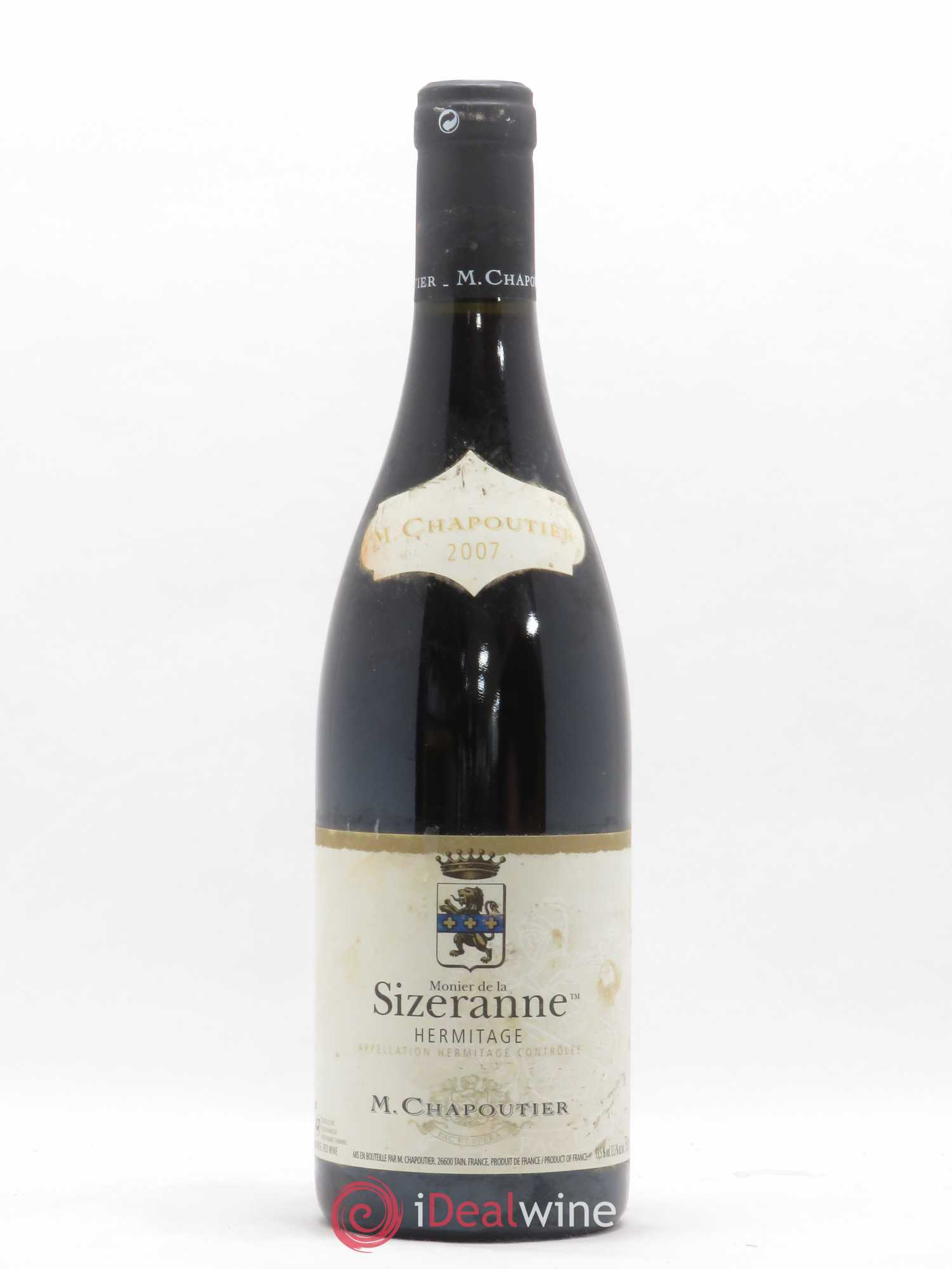 Hermitage Monier de La Sizeranne Chapoutier 2007 - Lot de 1 bouteille - 0