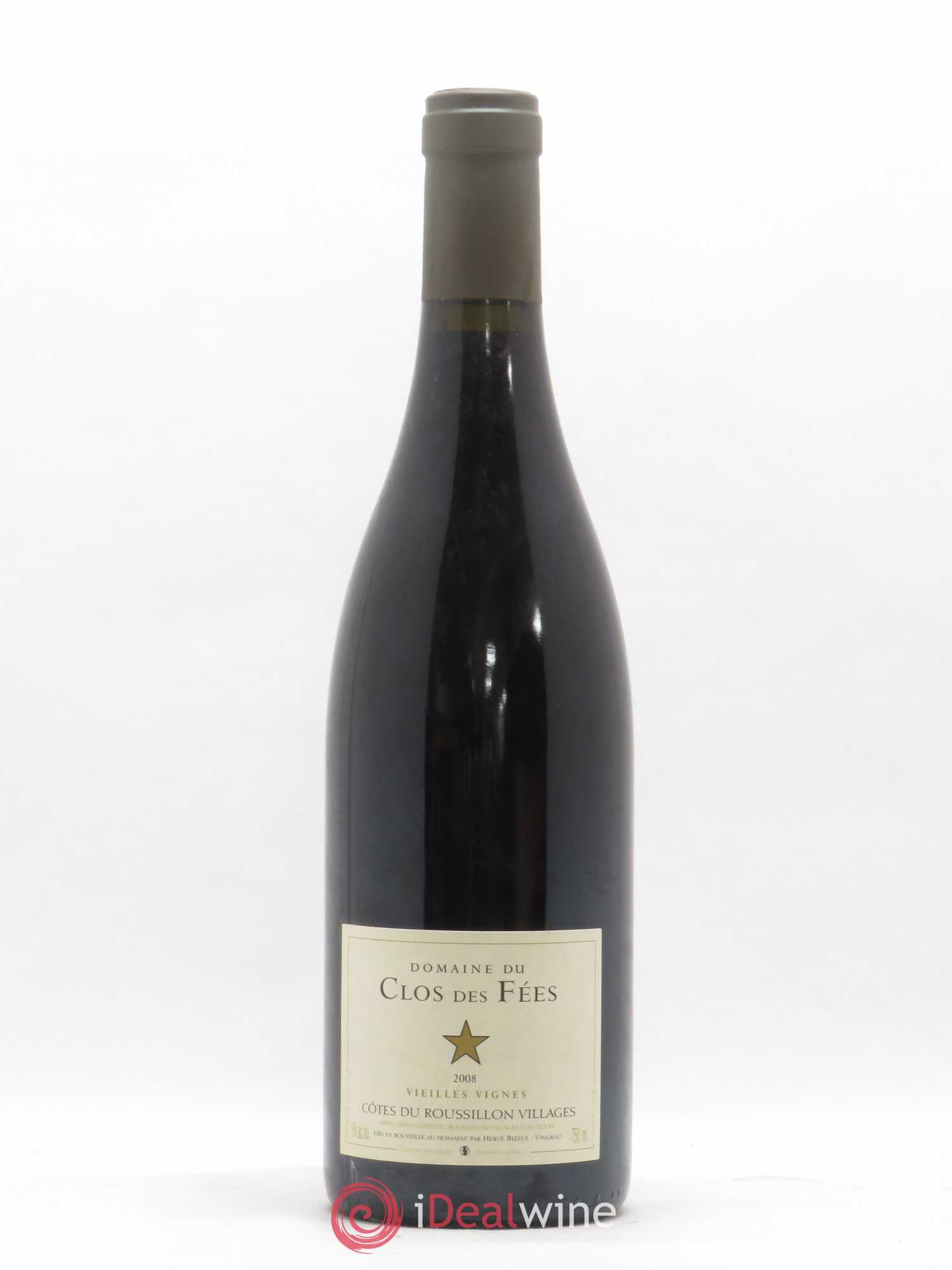 Côtes du Roussillon Villages Clos des Fées Vieilles vignes Hervé Bizeul 2008 - Lot de 1 bouteille - 0