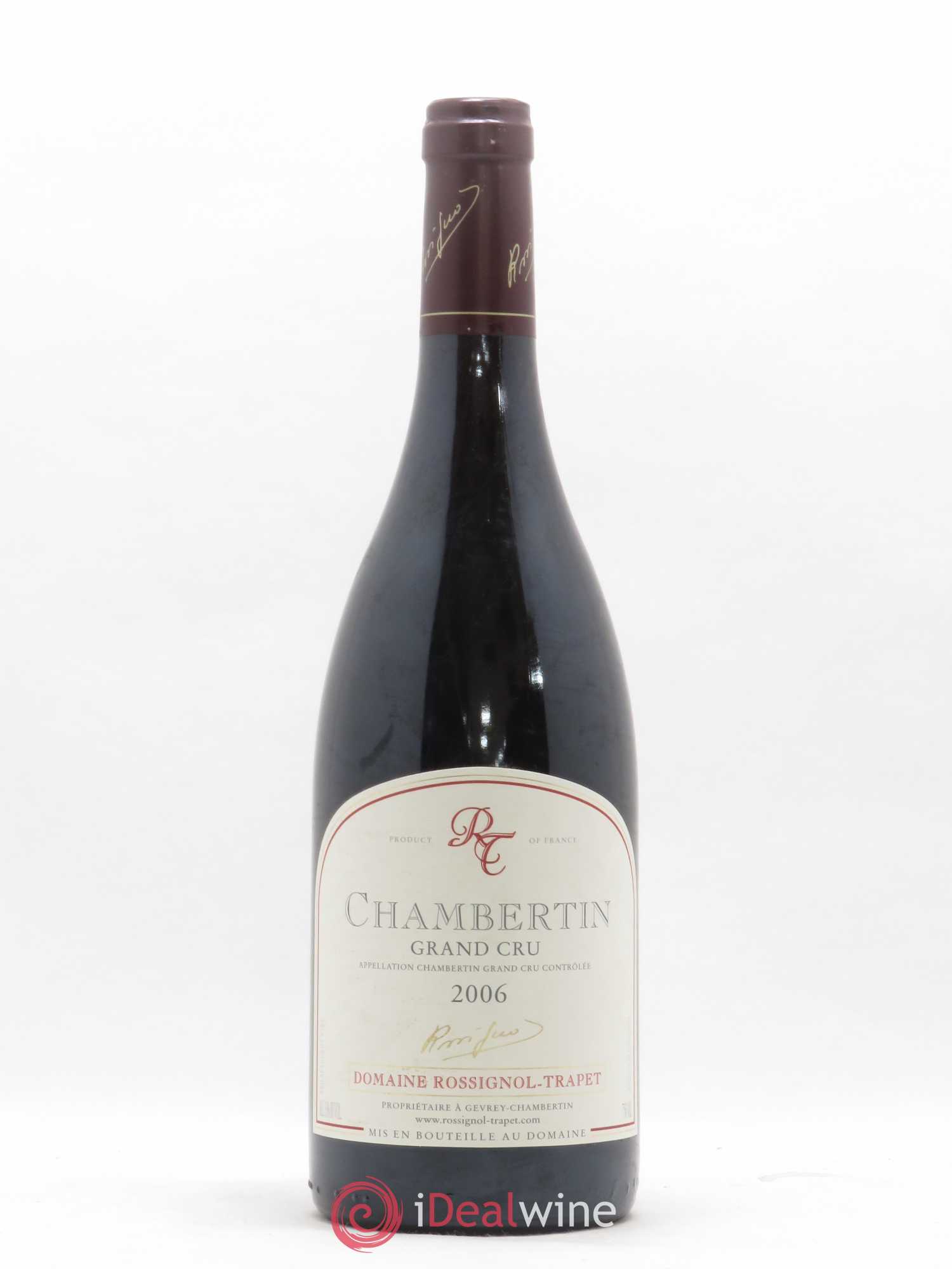 Chambertin Grand Cru Rossignol-Trapet (Domaine) 2006 - Lot de 1 bouteille - 0