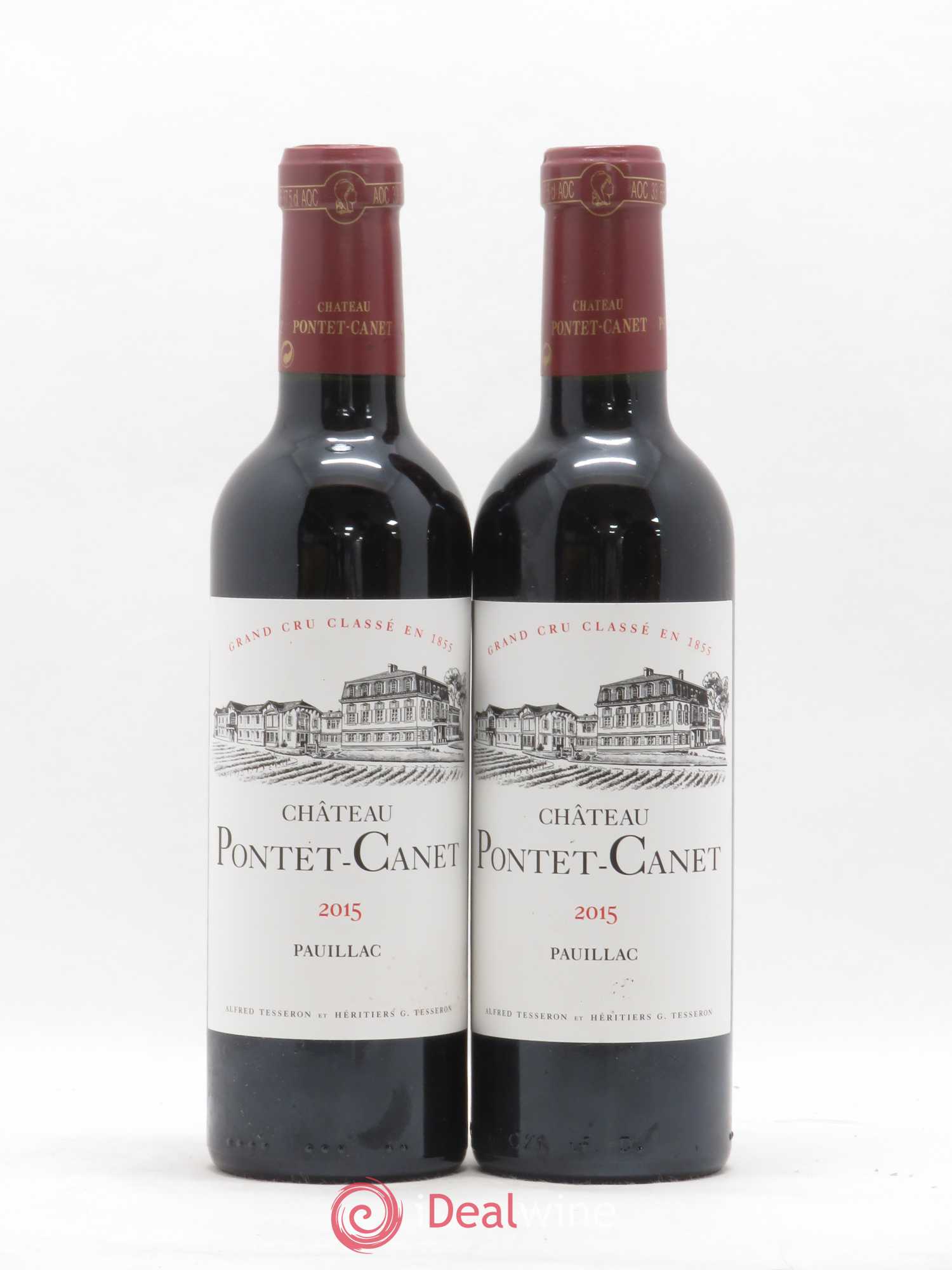 Château Pontet Canet 5ème Grand Cru Classé 2015 - Lot de 2 demi bouteilles - 0
