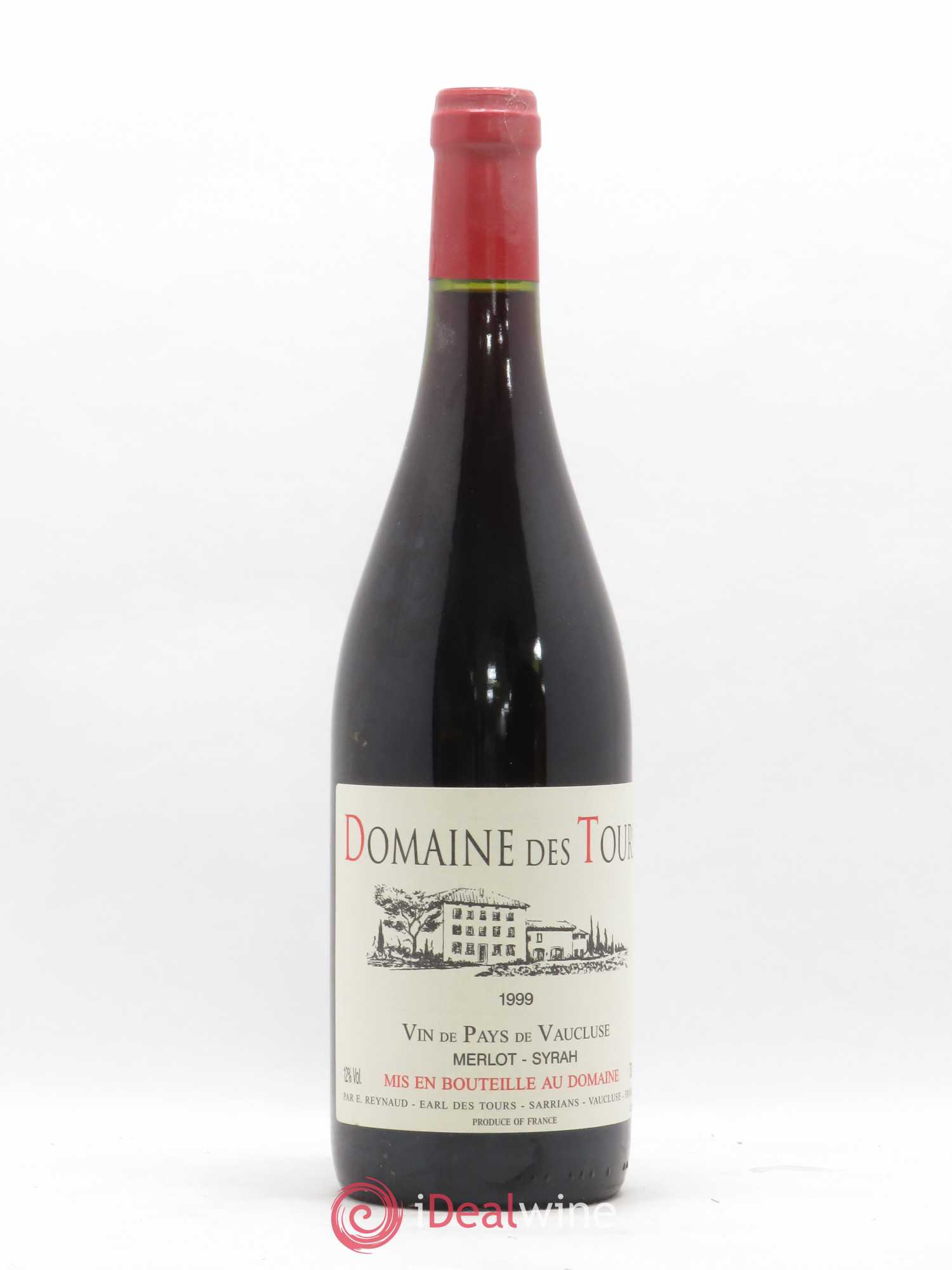 Vaucluse Domaine des Tours Merlot-Syrah Emmanuel Reynaud 1999 - Lot de 1 bouteille - 0