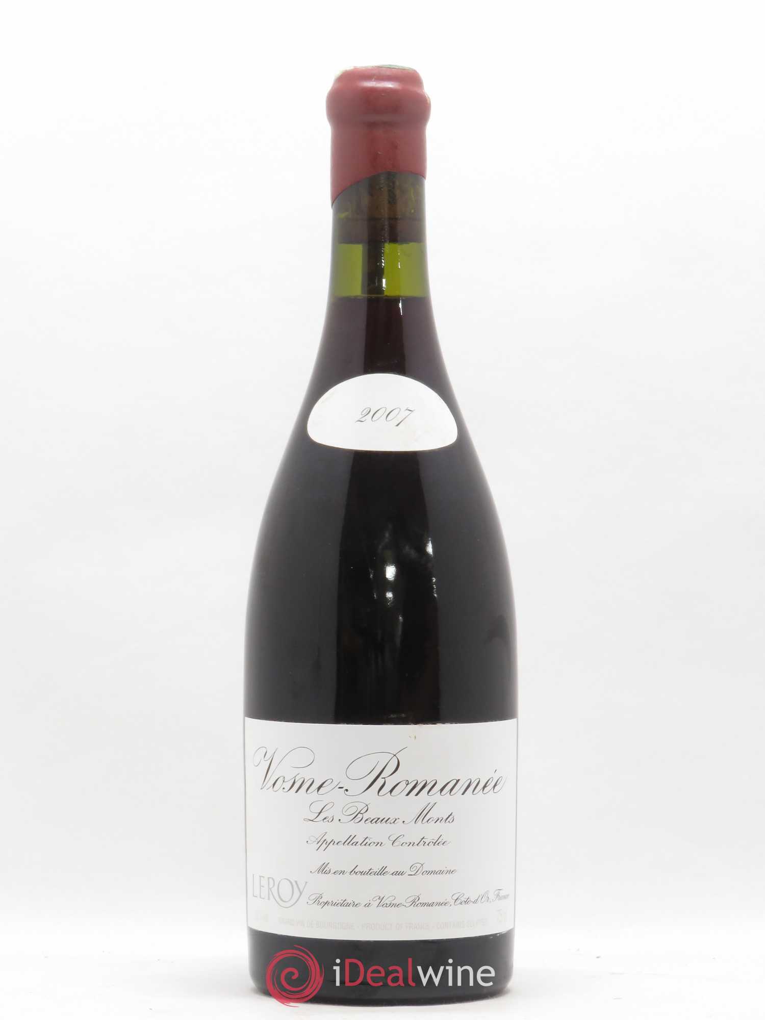 Vosne-Romanée 1er Cru Les Beaux-Monts Leroy (Domaine) 2007 - Lot de 1 bouteille - 0