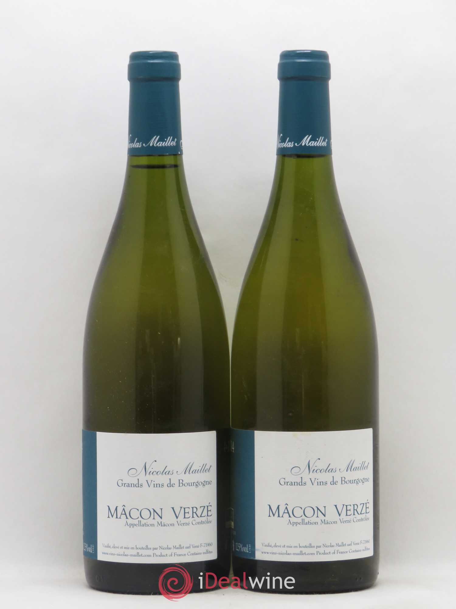 Mâcon-Verzé Nicolas Maillet (sans prix de réserve) 2014 - Lot de 2 bouteilles - 0