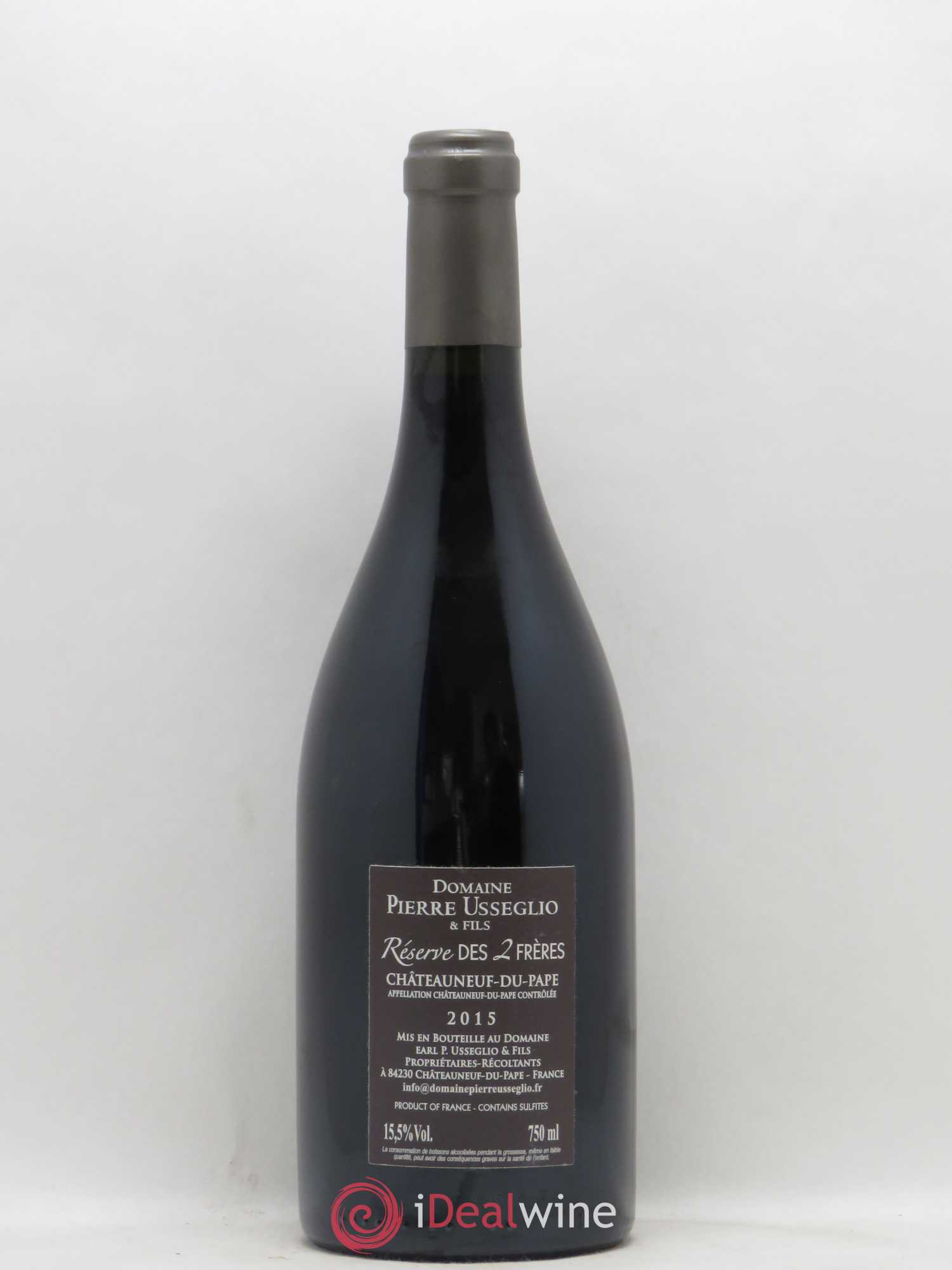 Châteauneuf-du-Pape Réserve des 2 frères Pierre Usseglio & Fils 2015 - Lot de 1 bouteille - 1