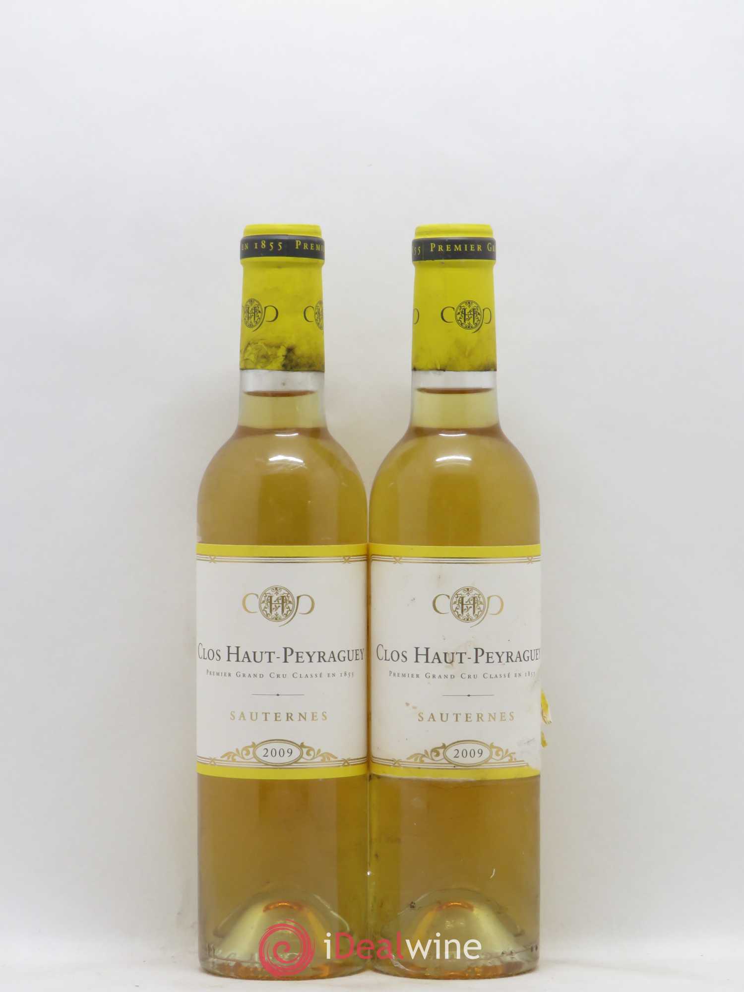 Clos Haut-Peyraguey 1er Grand Cru Classé (senza prezzo di riserva) 2009 - Lotto di 2 mezze bottiglie - 0