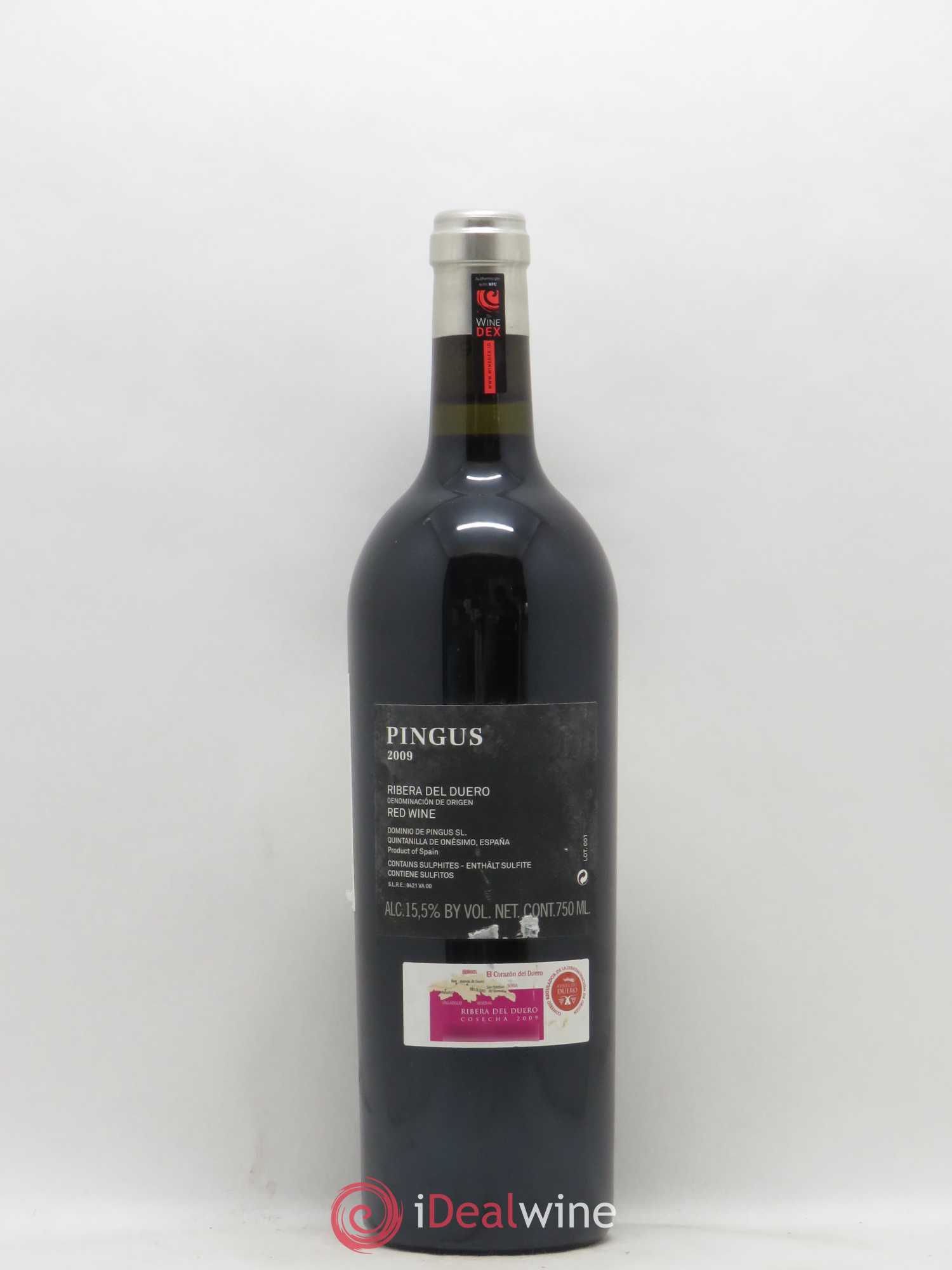 Ribera Del Duero Pingus Dominio de Pingus - Peter Sisseck 2009 - Lot de 1 bouteille - 1