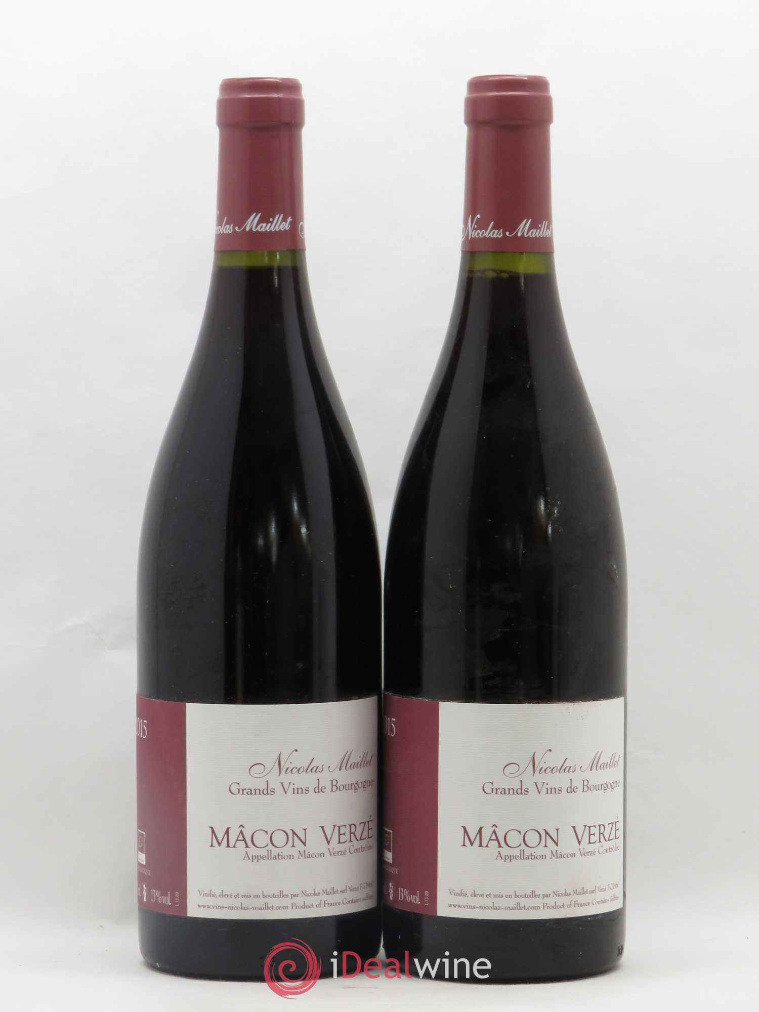 Mâcon-Verzé Nicolas Maillet 2015 - Lot de 2 bouteilles - 0
